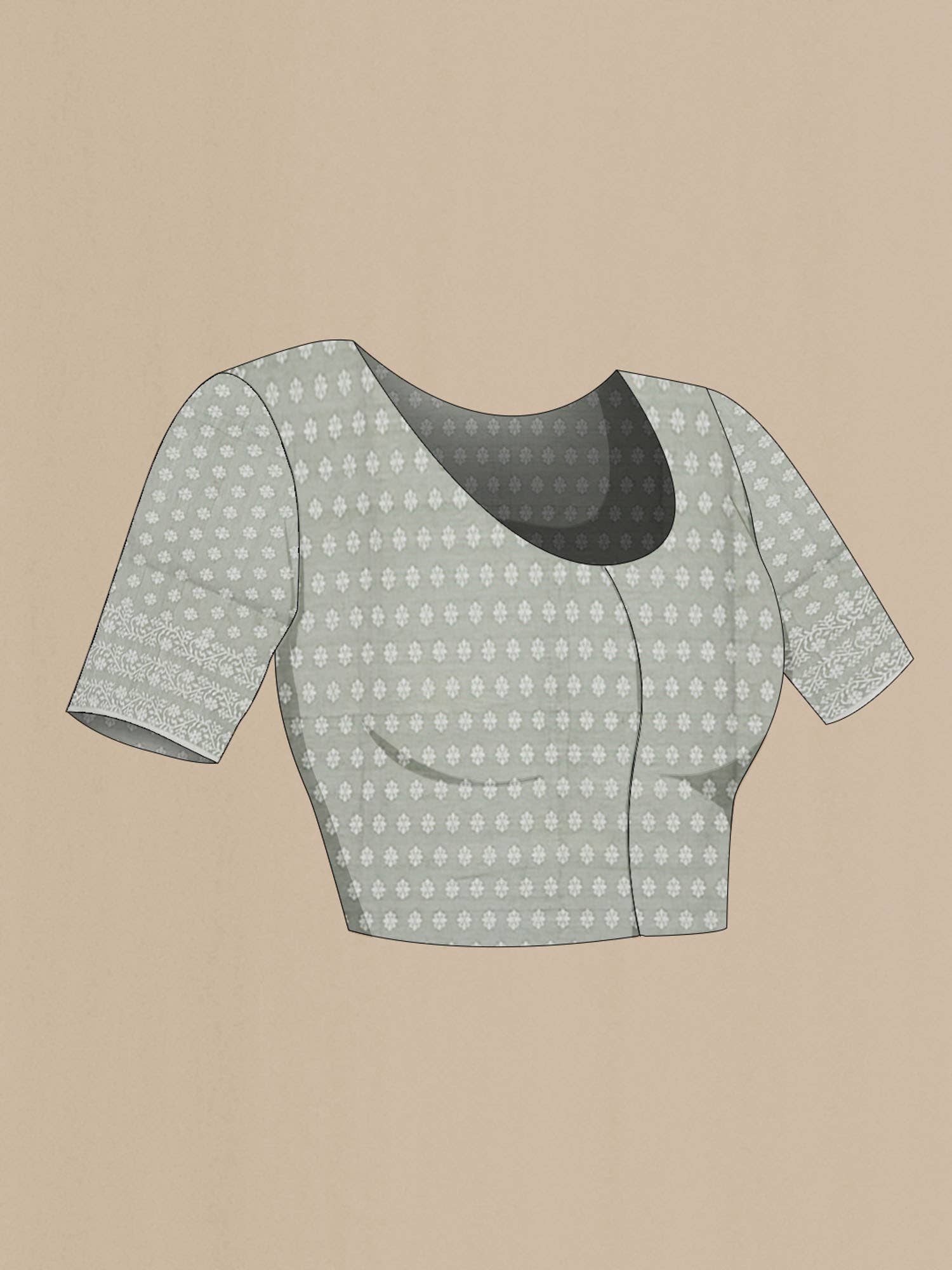 Mrinal-Sage Green Bengal Cotton saree - Image 8