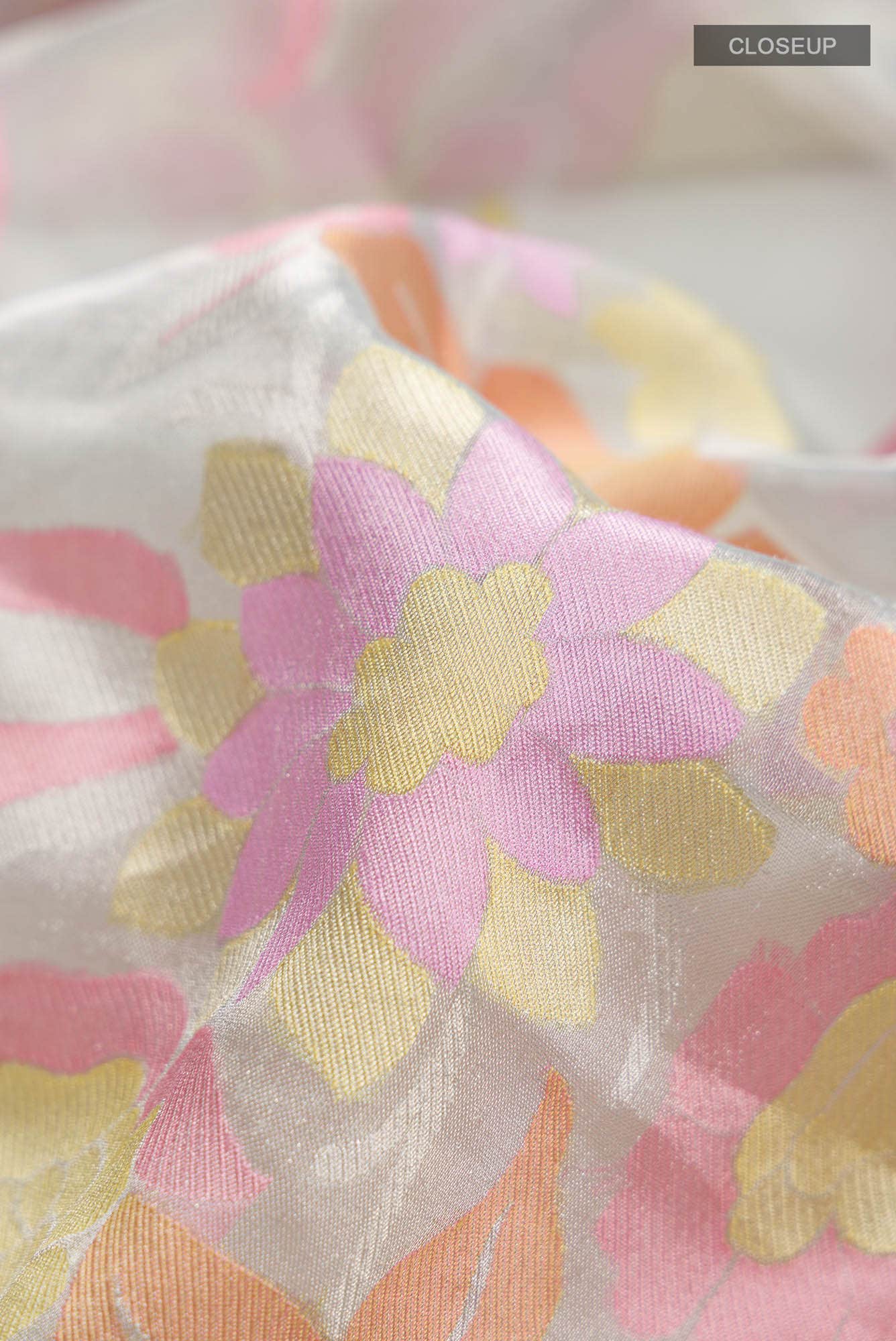 Multi Banarasi Tissue Silk Saree - Image 3