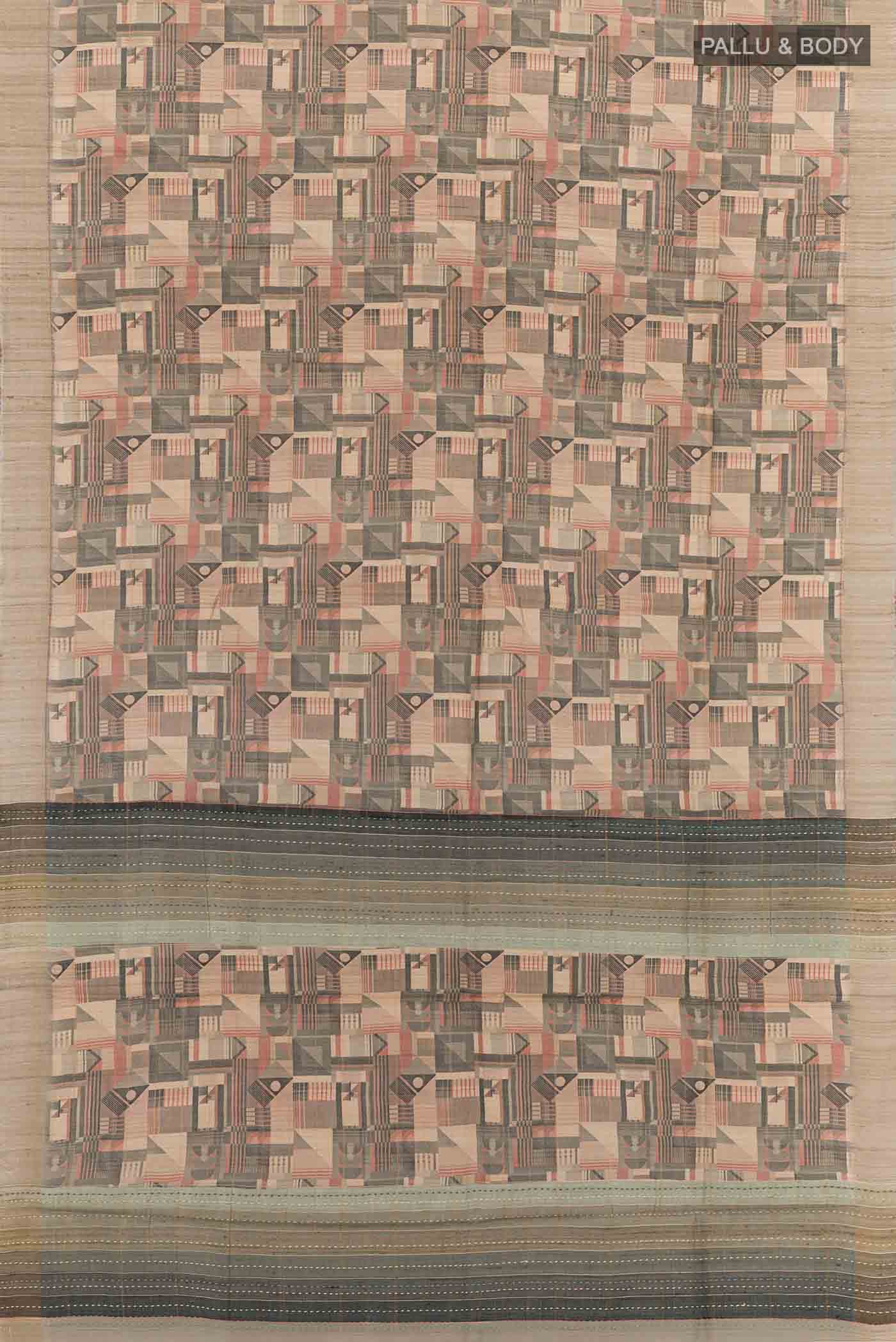 Multi Tussar Saree - Image 3