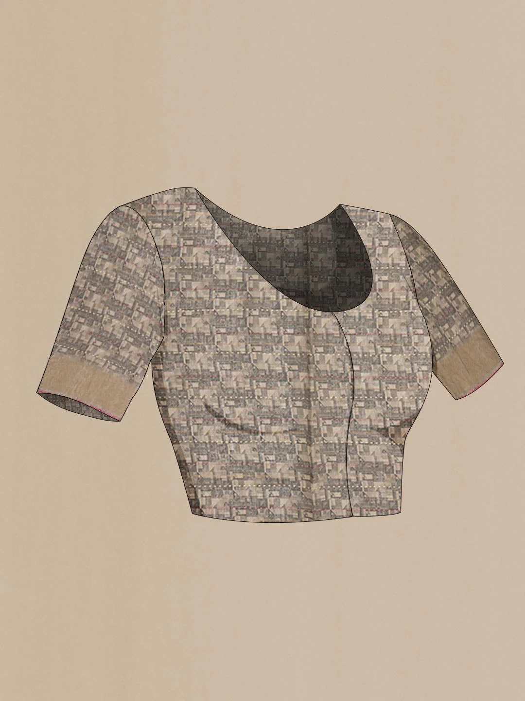 Multi Tussar Saree - Image 5