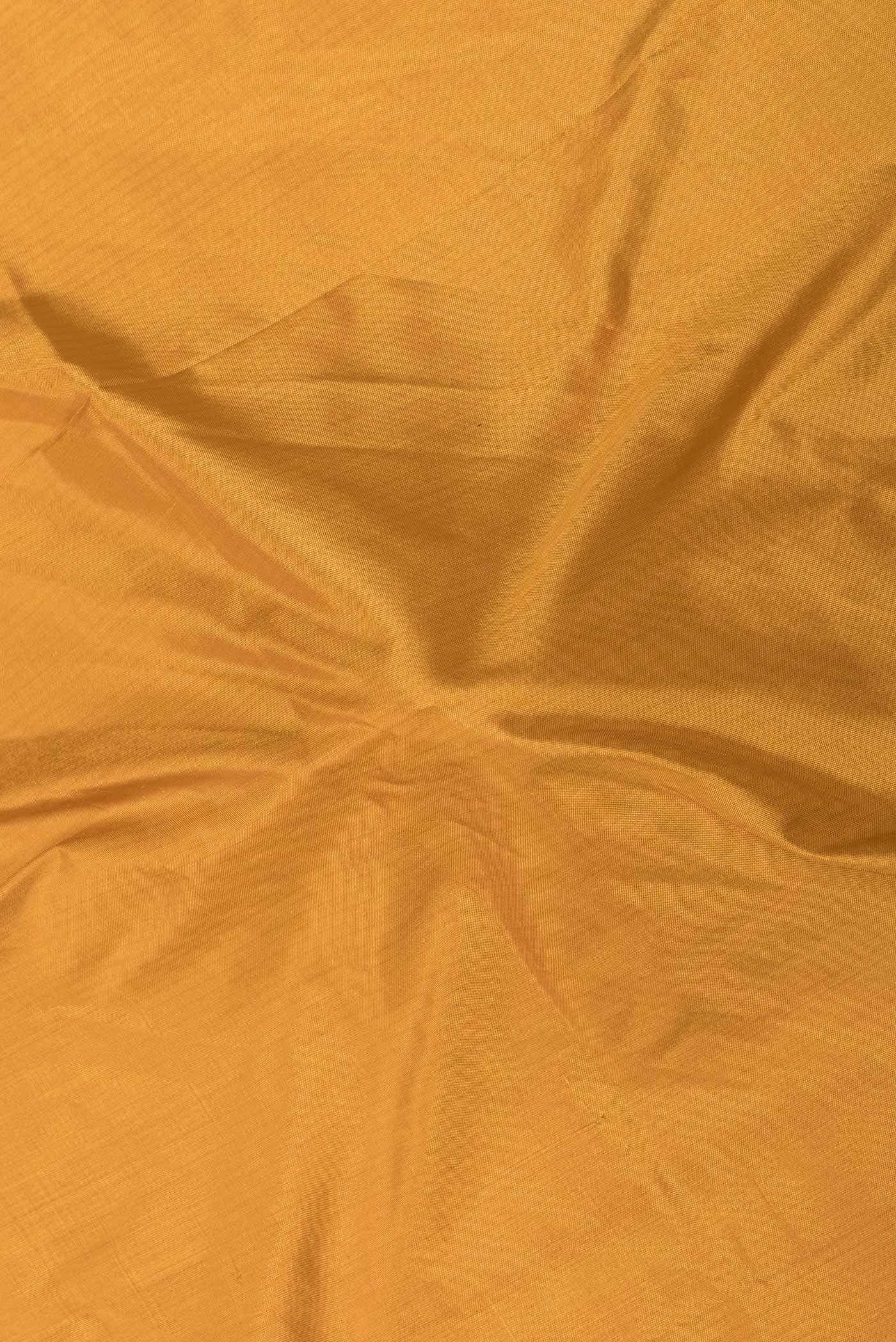 Mustard Dual Tone Double Ikat Saree - Image 3