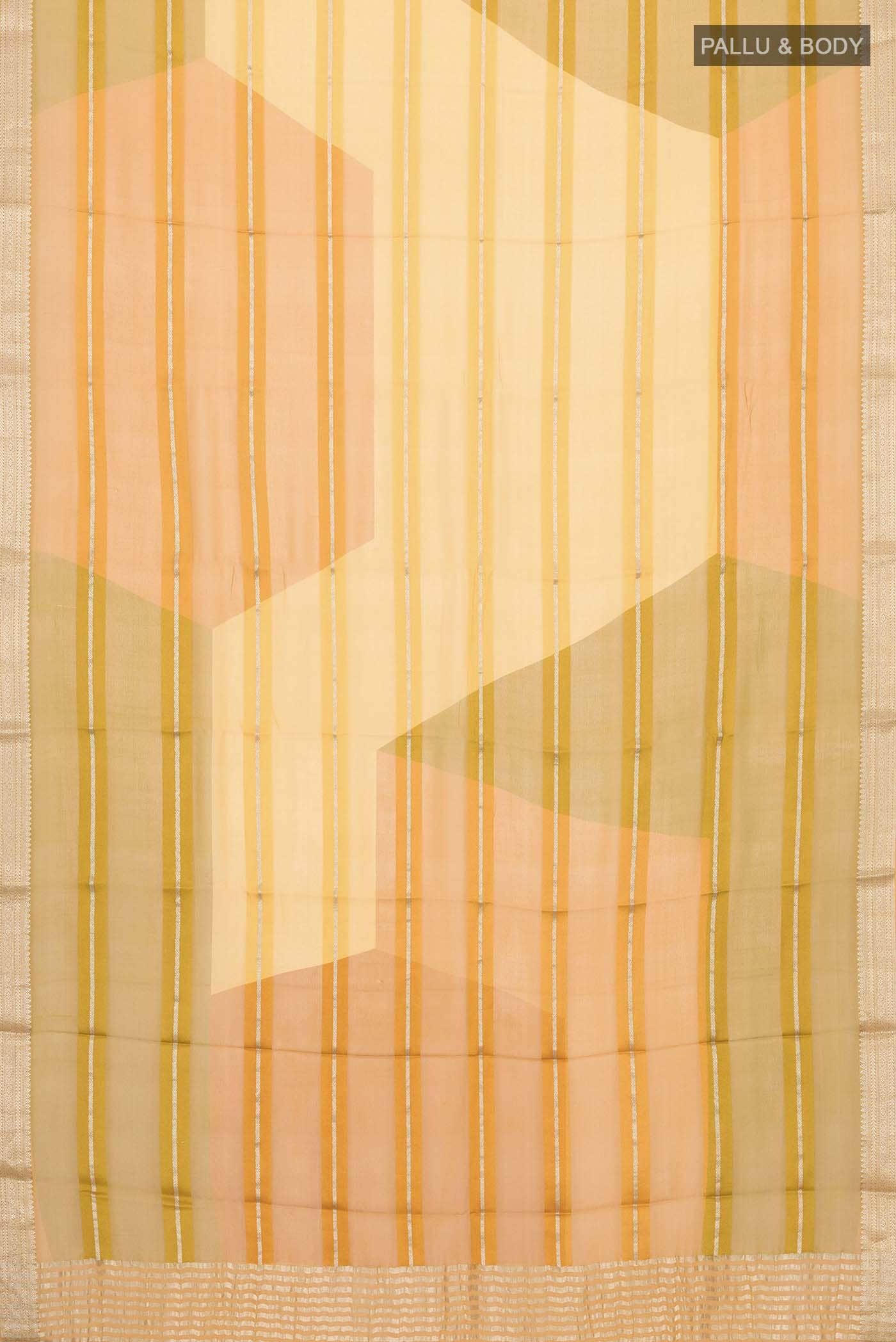 Mustard Georgette Saree - Image 4