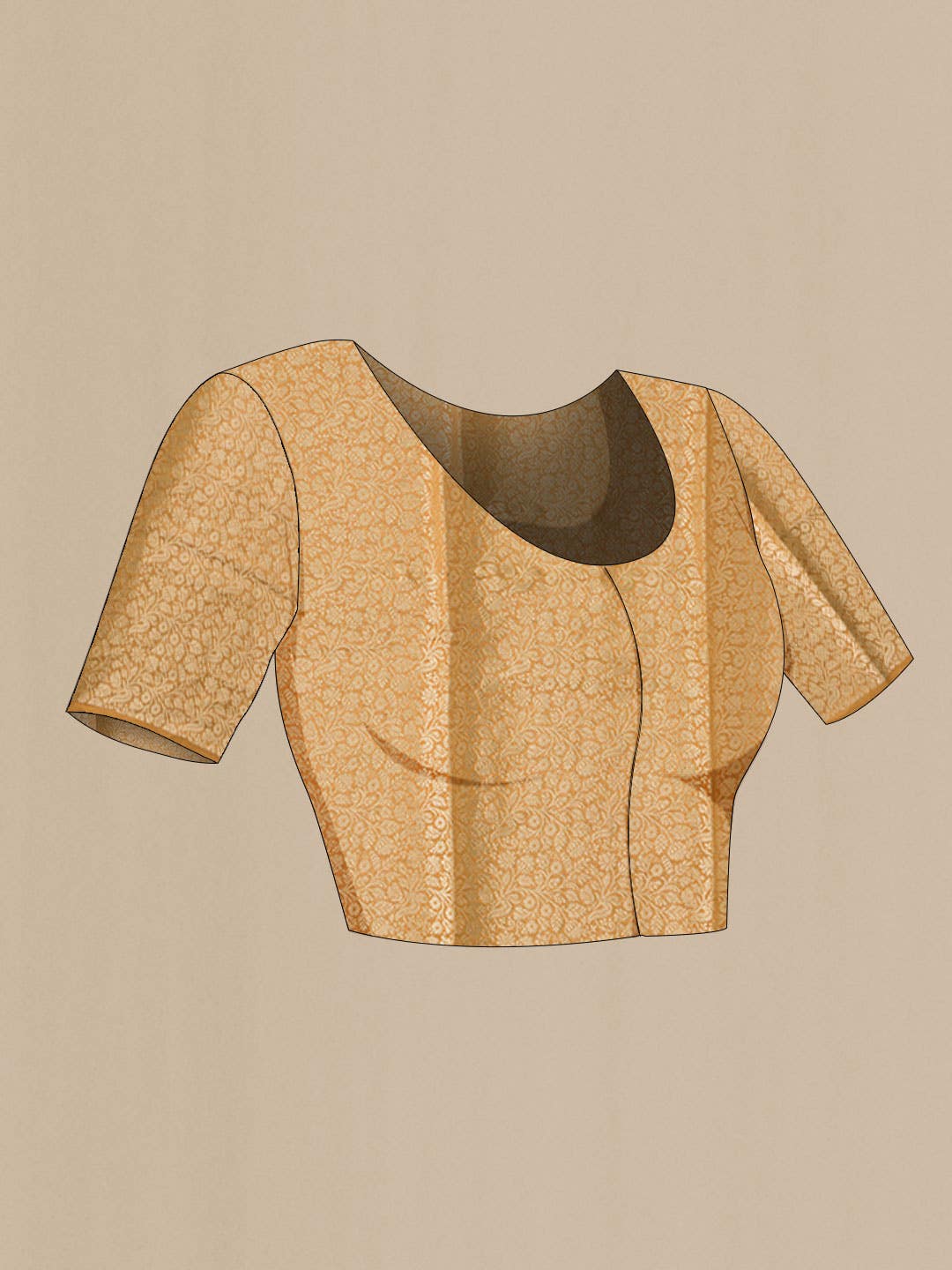 Mustard Georgette Saree - Image 6