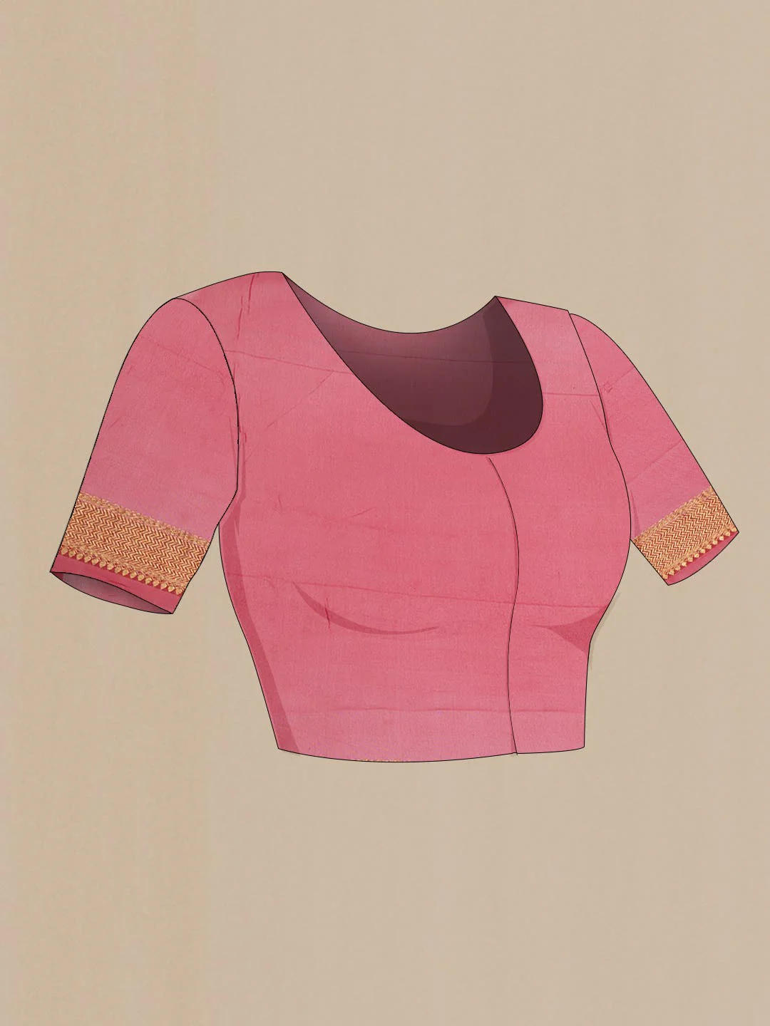 Navy Blue Dual Tone Banarasi Georgette Saree - Image 4