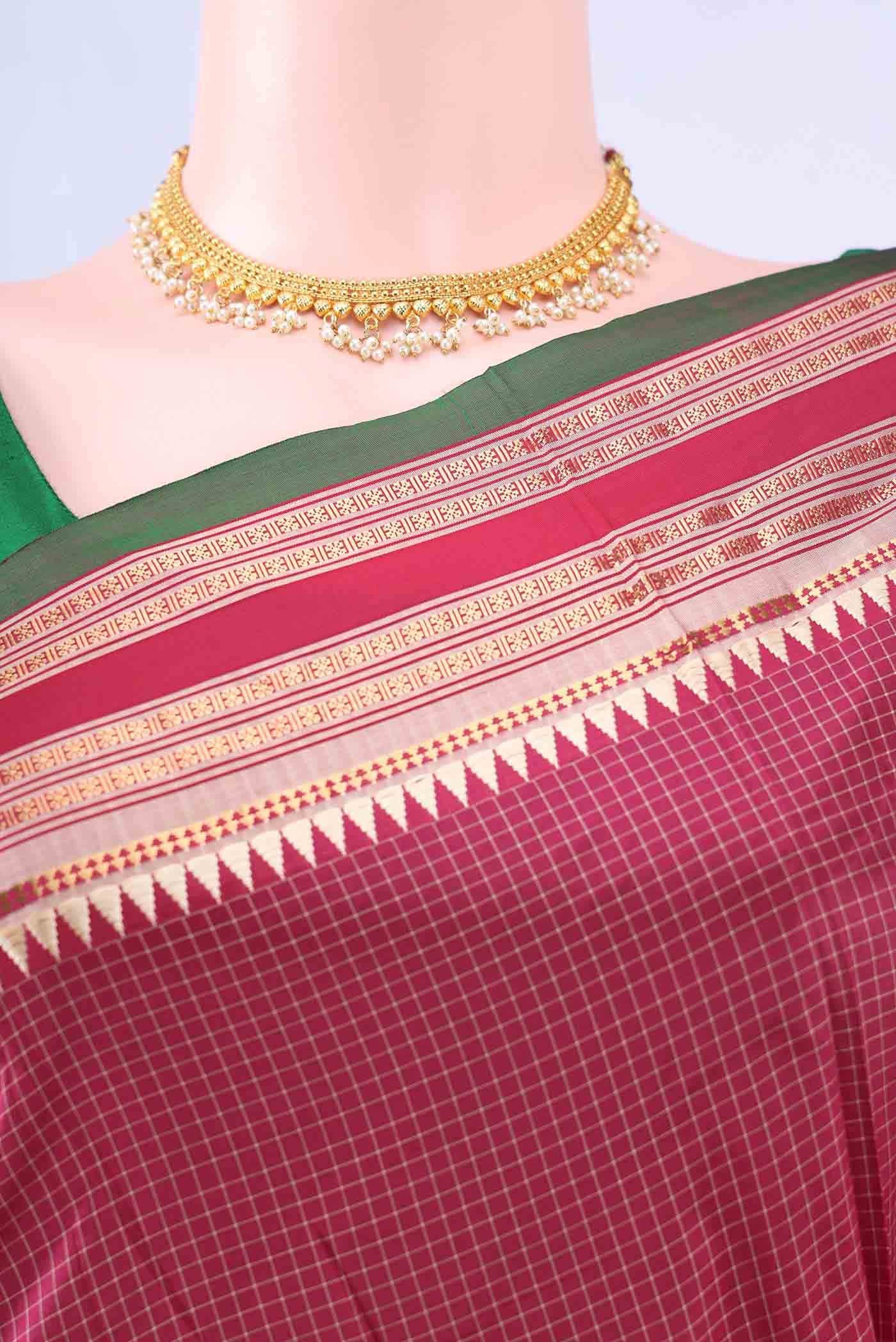 no Dual Tone Narayanpet Silk Saree - Image 3