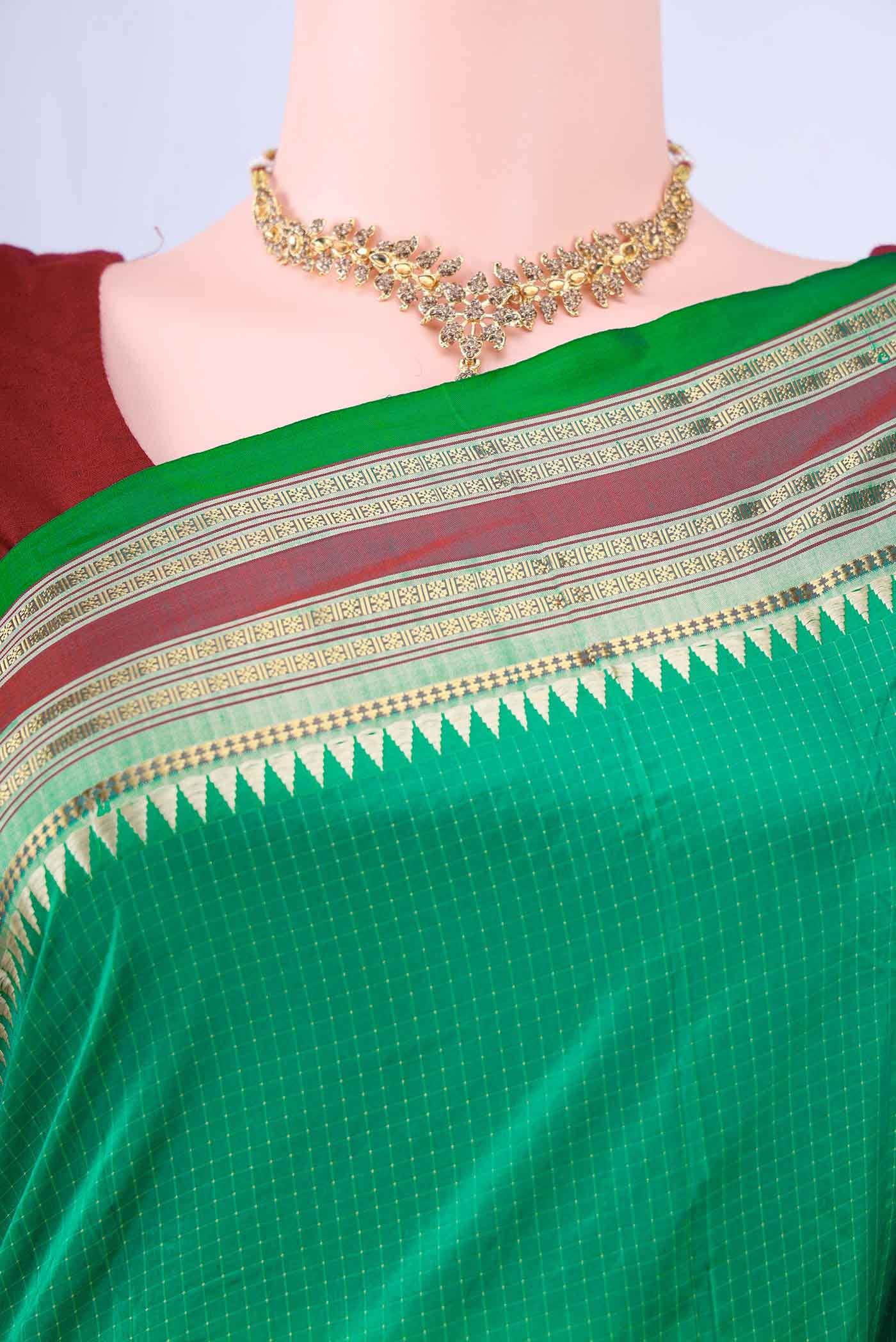 no Dual Tone Narayanpet Silk Saree - Image 3