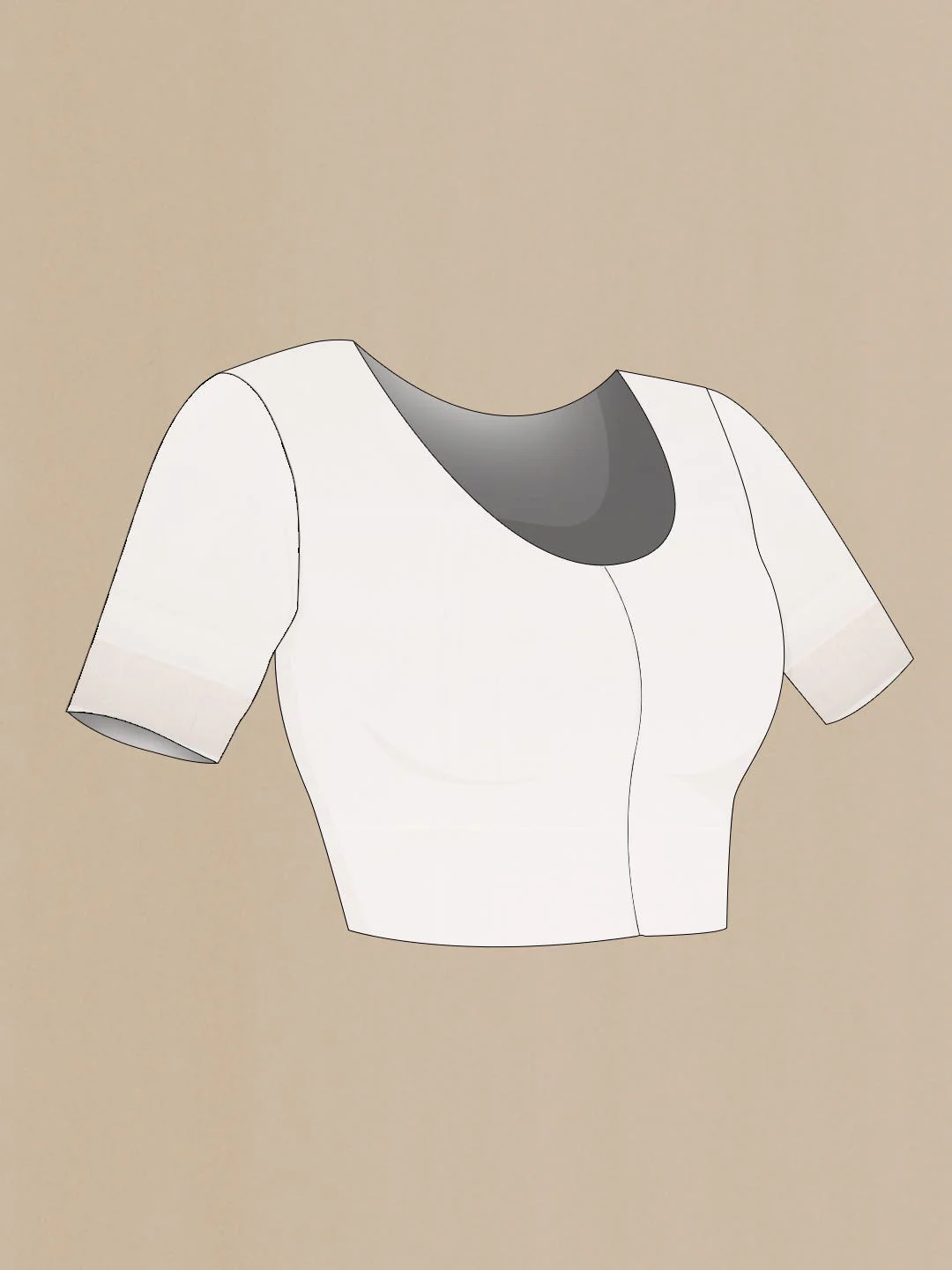 Off White Dual Tone Kerala Cotton Saree - Image 3