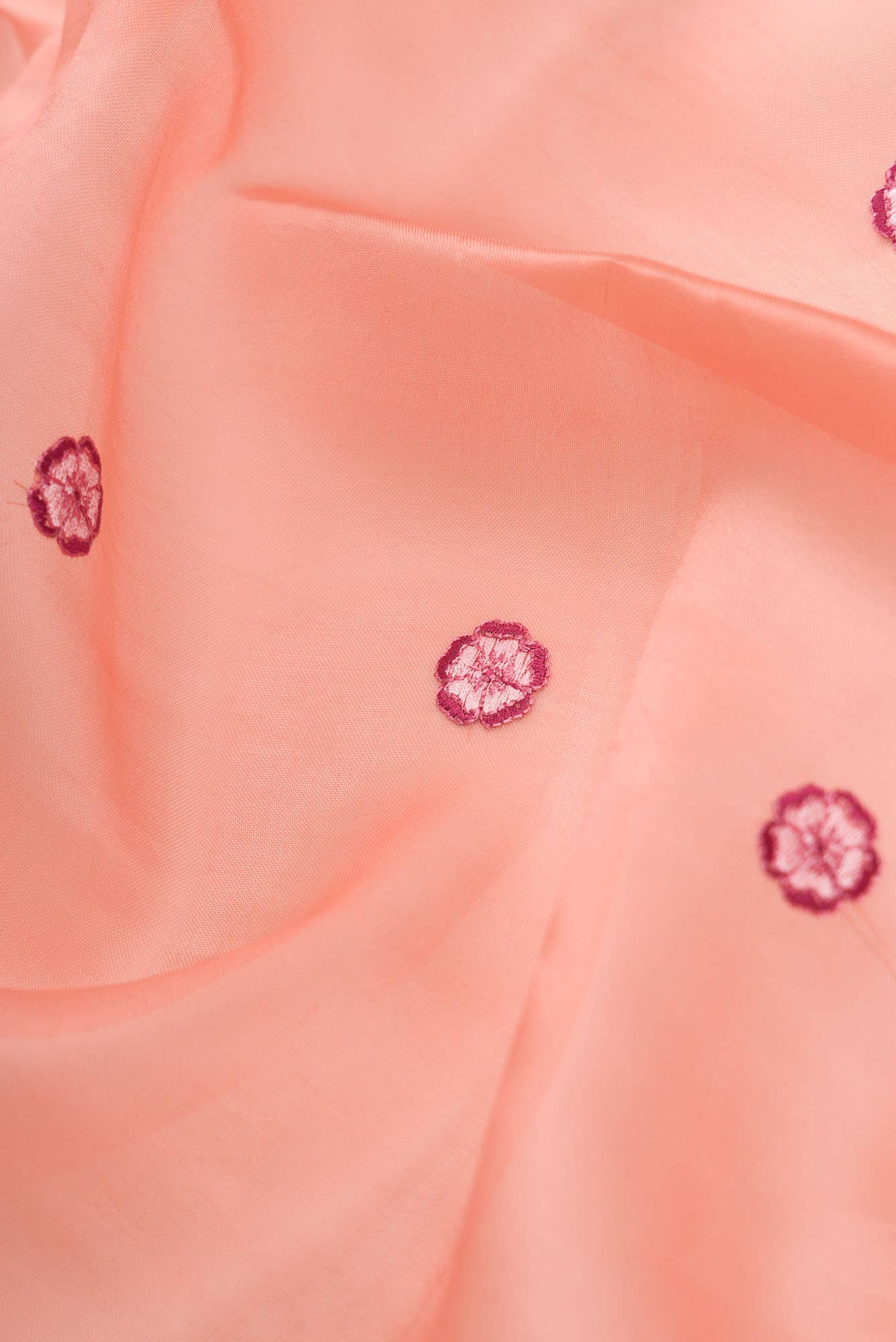 Ethereal Love Orange floral design saree from Embroidered Romance Collection by Nalli - Image 7