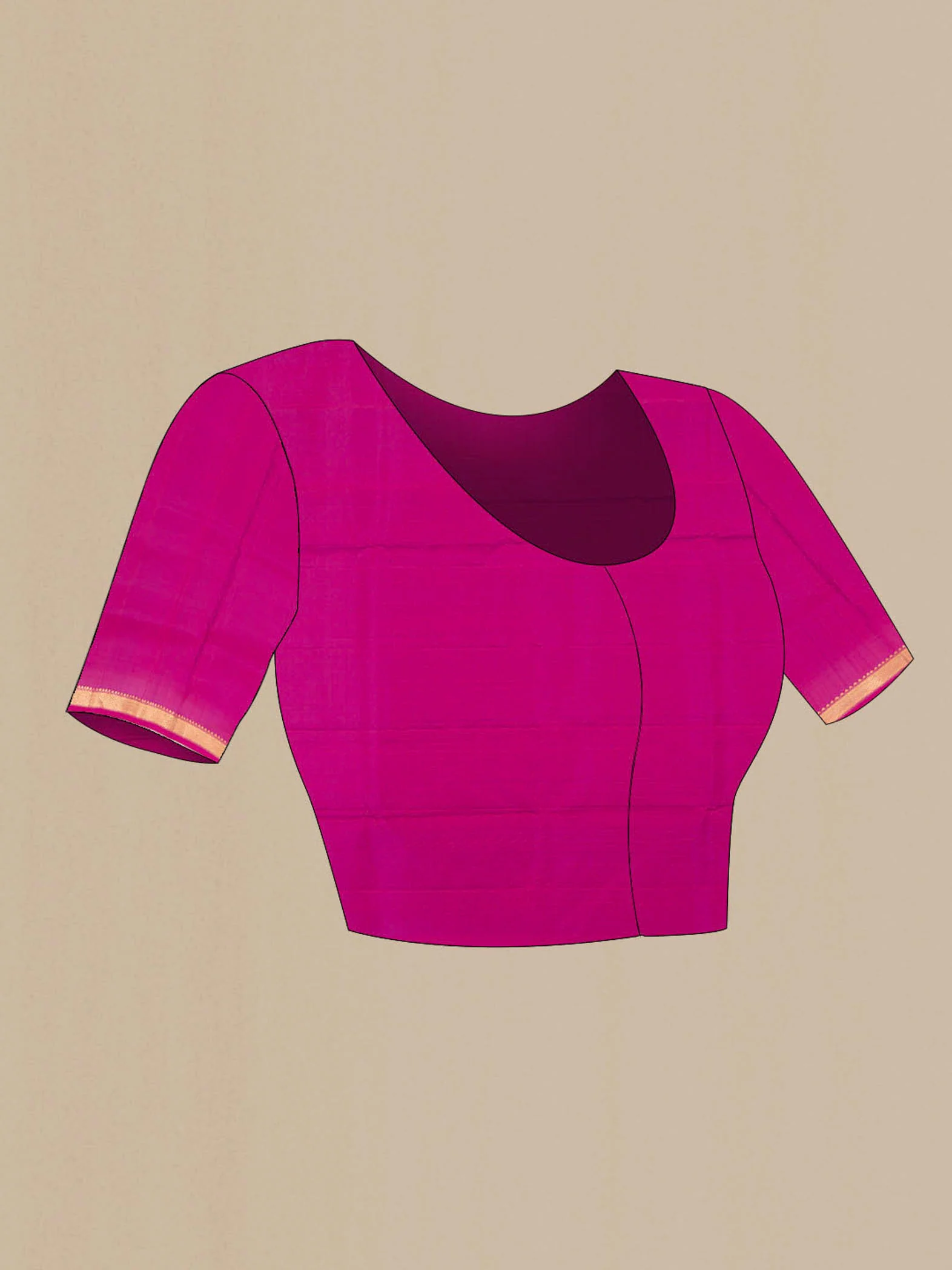 Orange Soft Silk Saree - Image 4