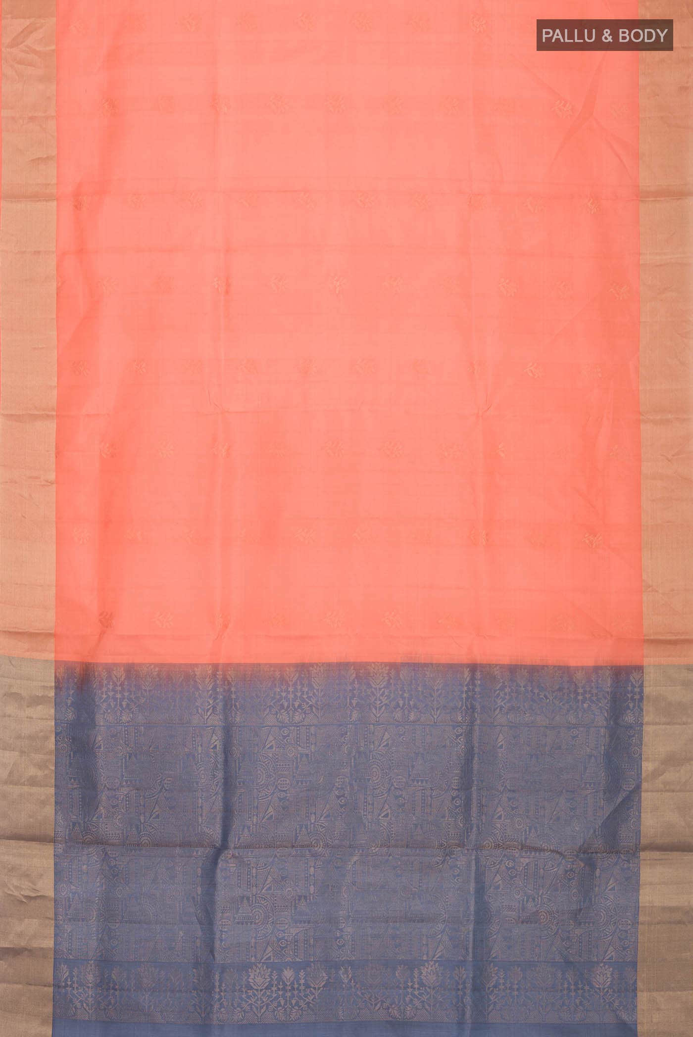 Orange Soft Silk Saree - Image 3