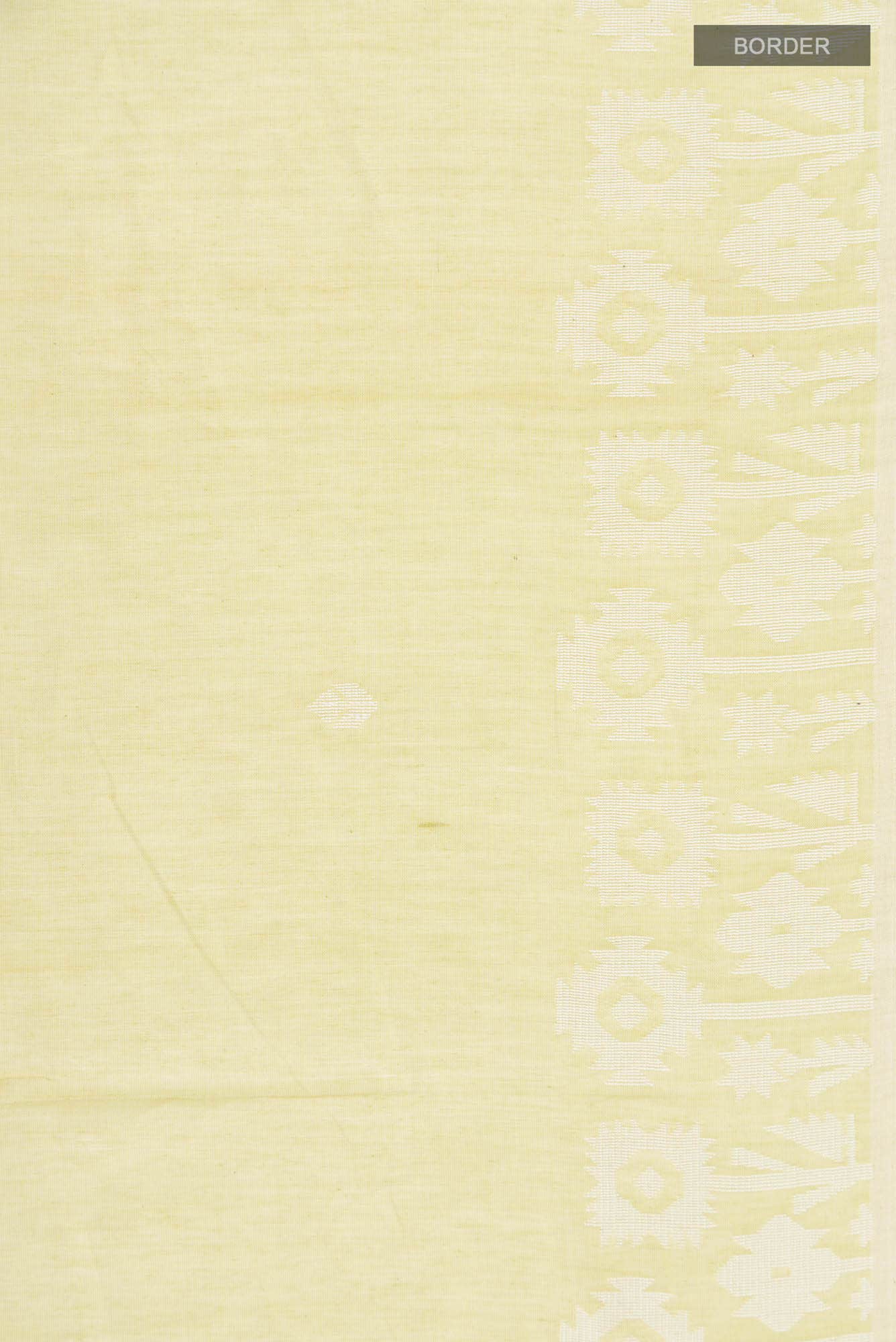 Paromita-Lemon Grass Green Bengal Cotton saree - Image 7