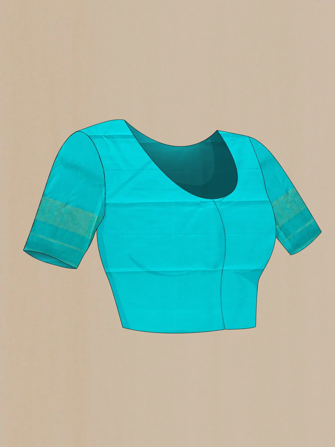 Pure Silk Pure Zari Peach Dual Tone Kanjivaram Saree - Image 6