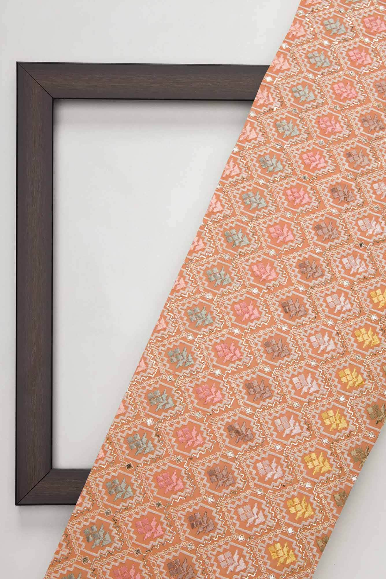 Peach Georgette Dress Material - Image 4