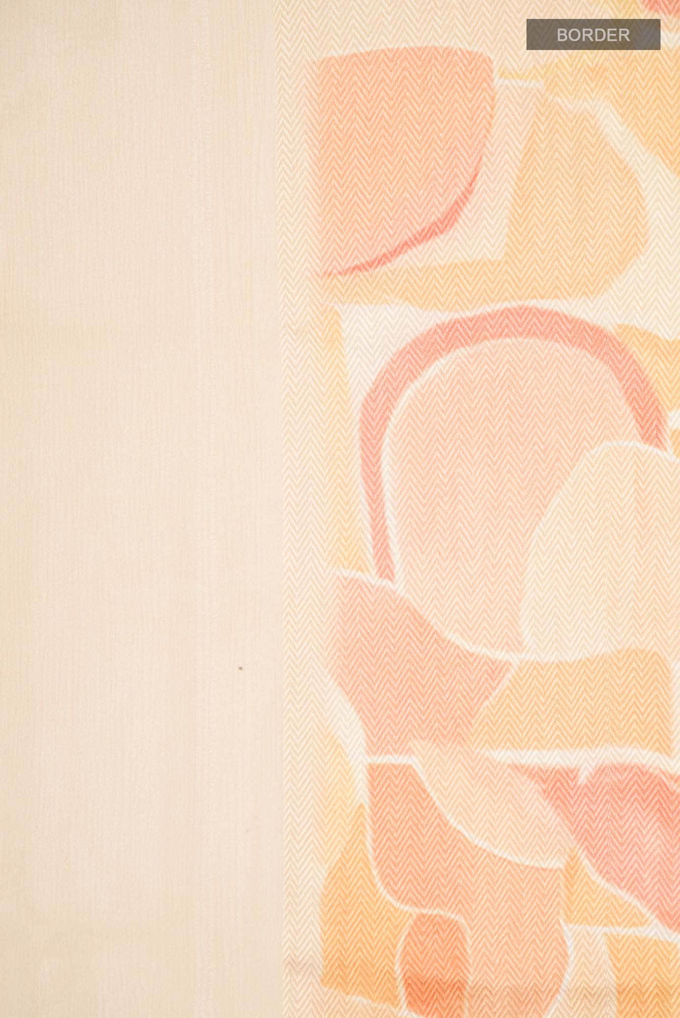 Peach Mysore Chiffon Saree - Image 4