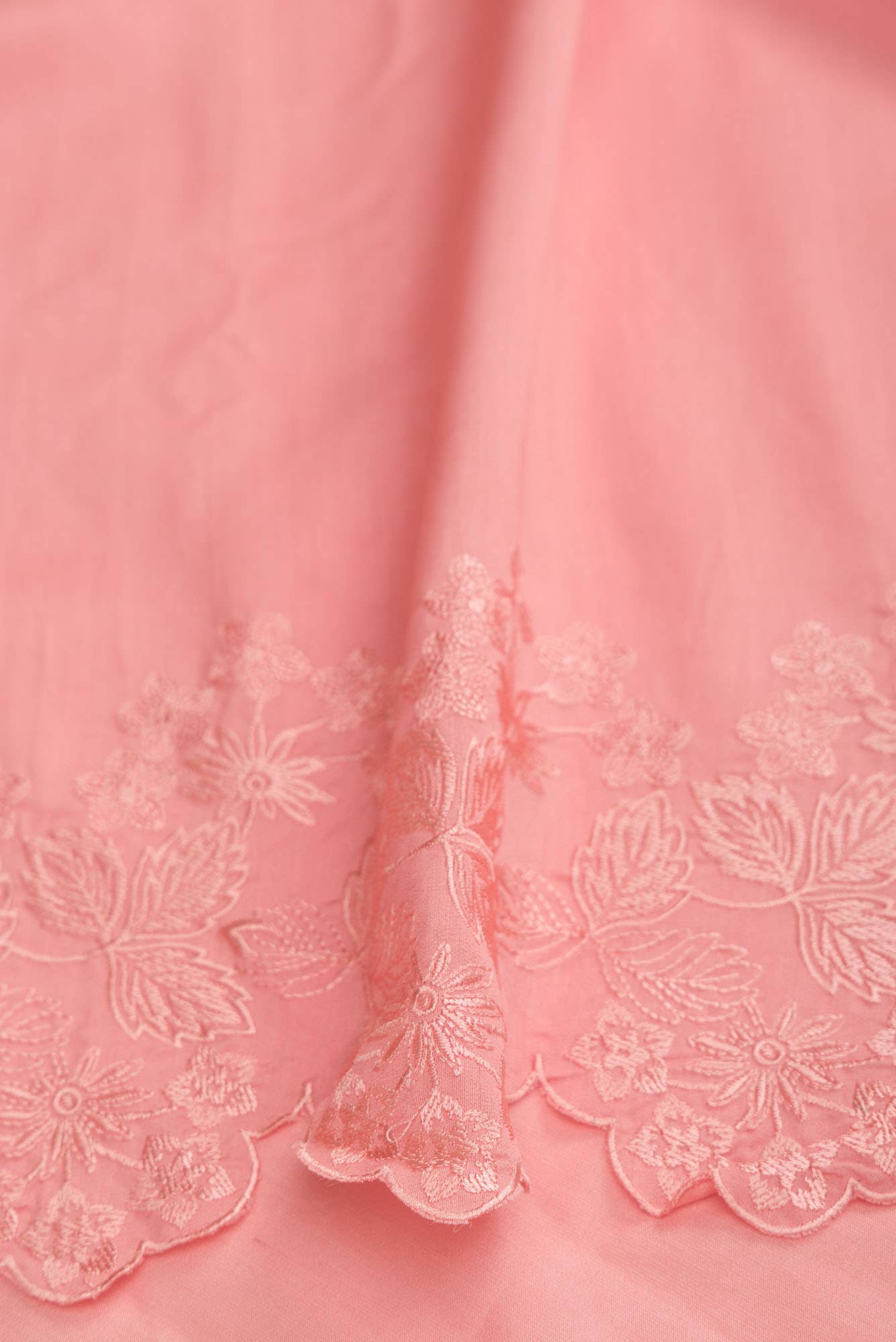 Forget-me-not Peach floral design saree from Embroidered Romance Collection by Nalli - Image 7