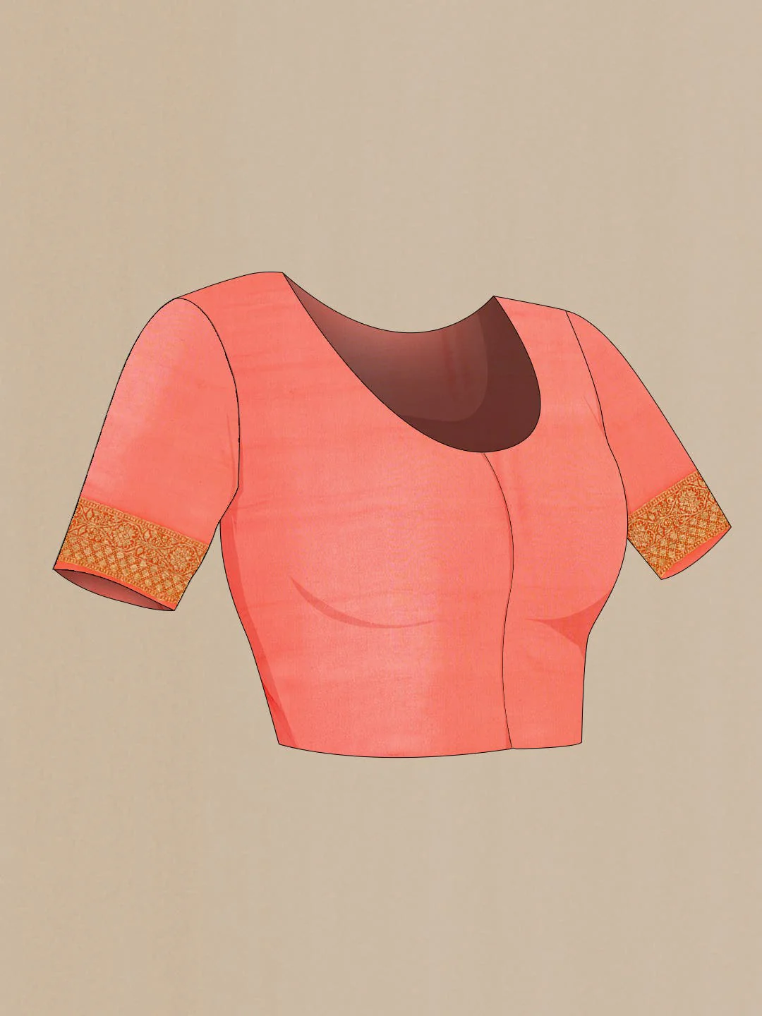 Pink Dual Tone Banarasi Georgette Saree - Image 4