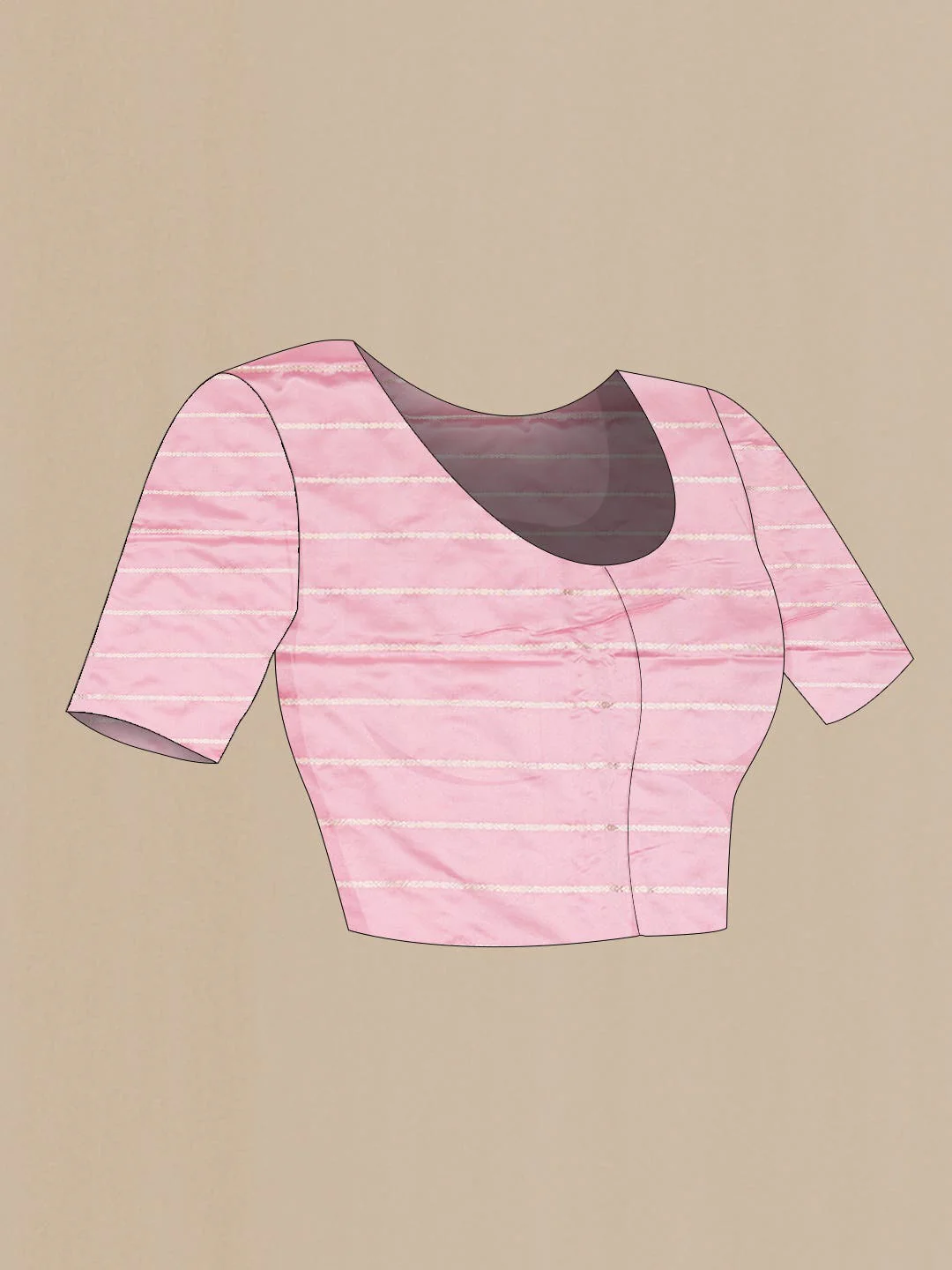 Pink Dual Tone Blended Banarasi Silk Saree - Image 3