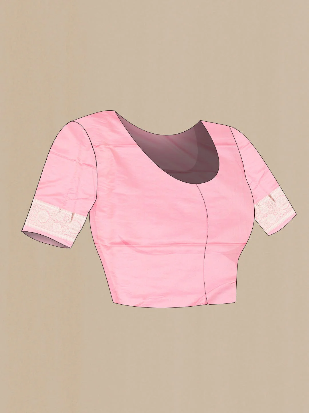 Pink Dual Tone Blended Banarasi Silk Saree - Image 3