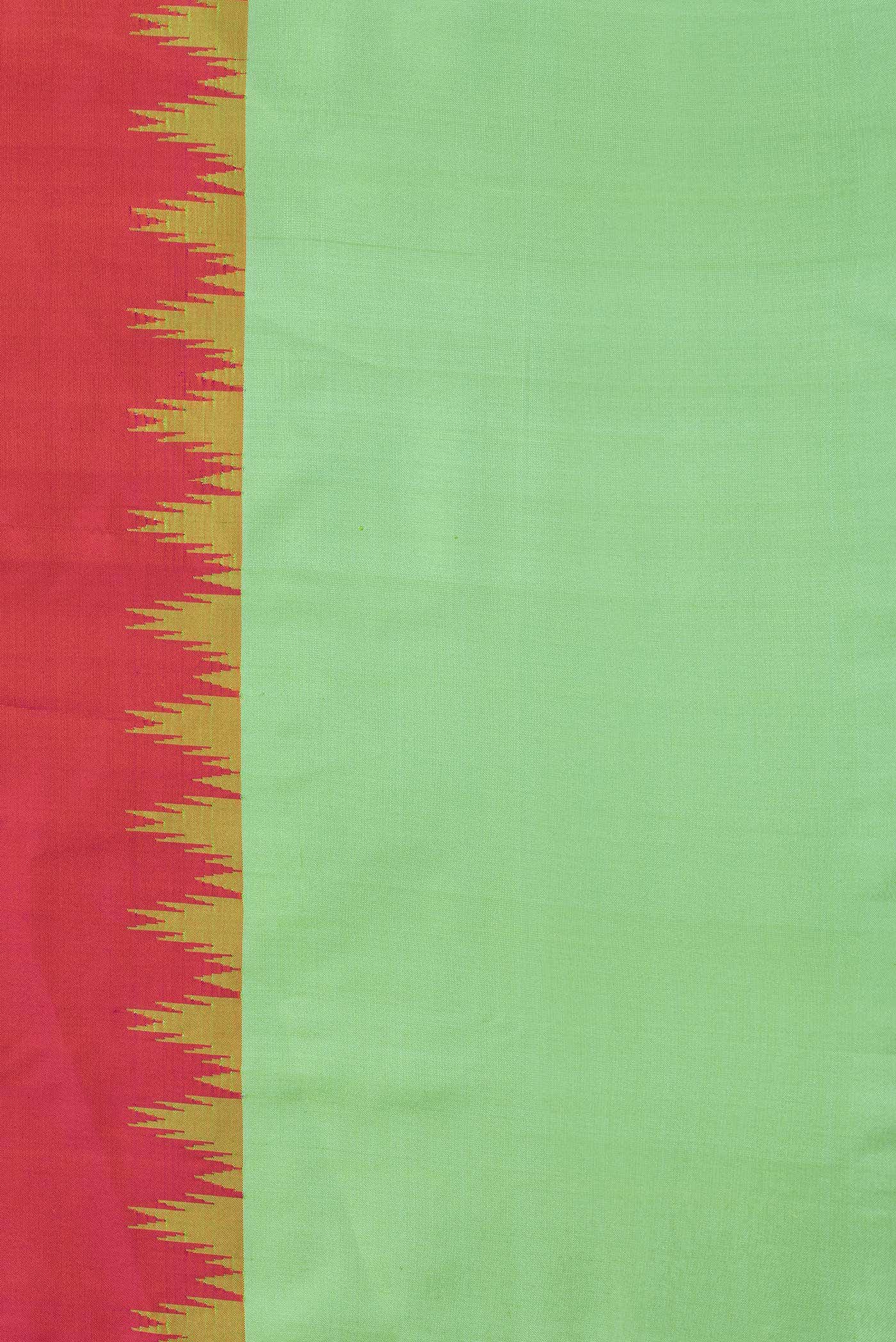 Pink Dual Tone Gadwal Silk Saree - Image 5