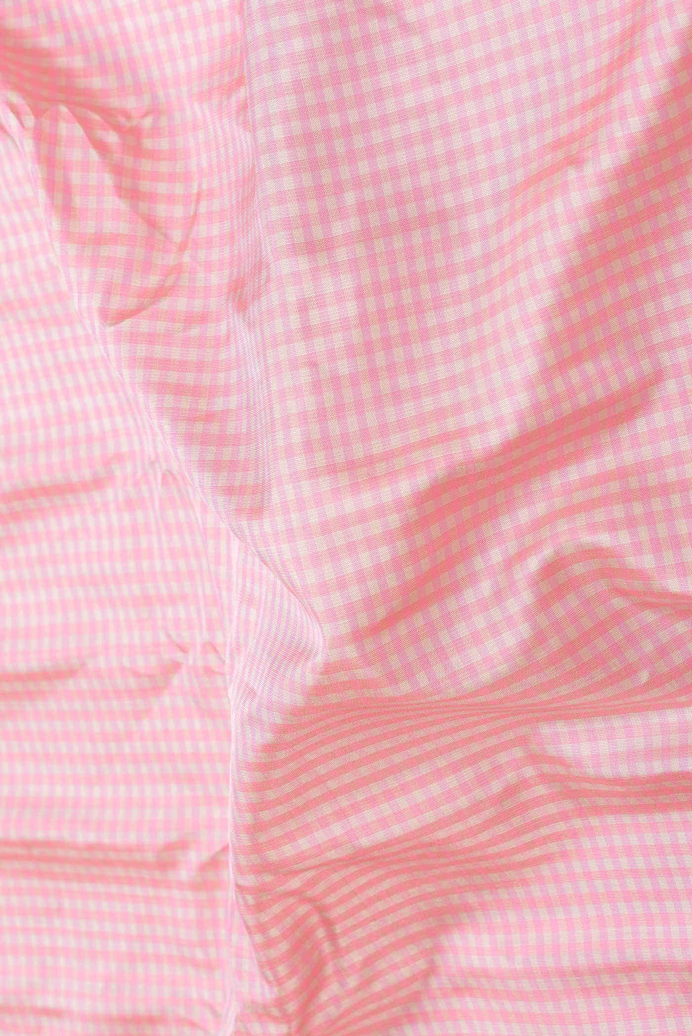 Pink Dual Tone Gadwal Silk Saree - Image 3