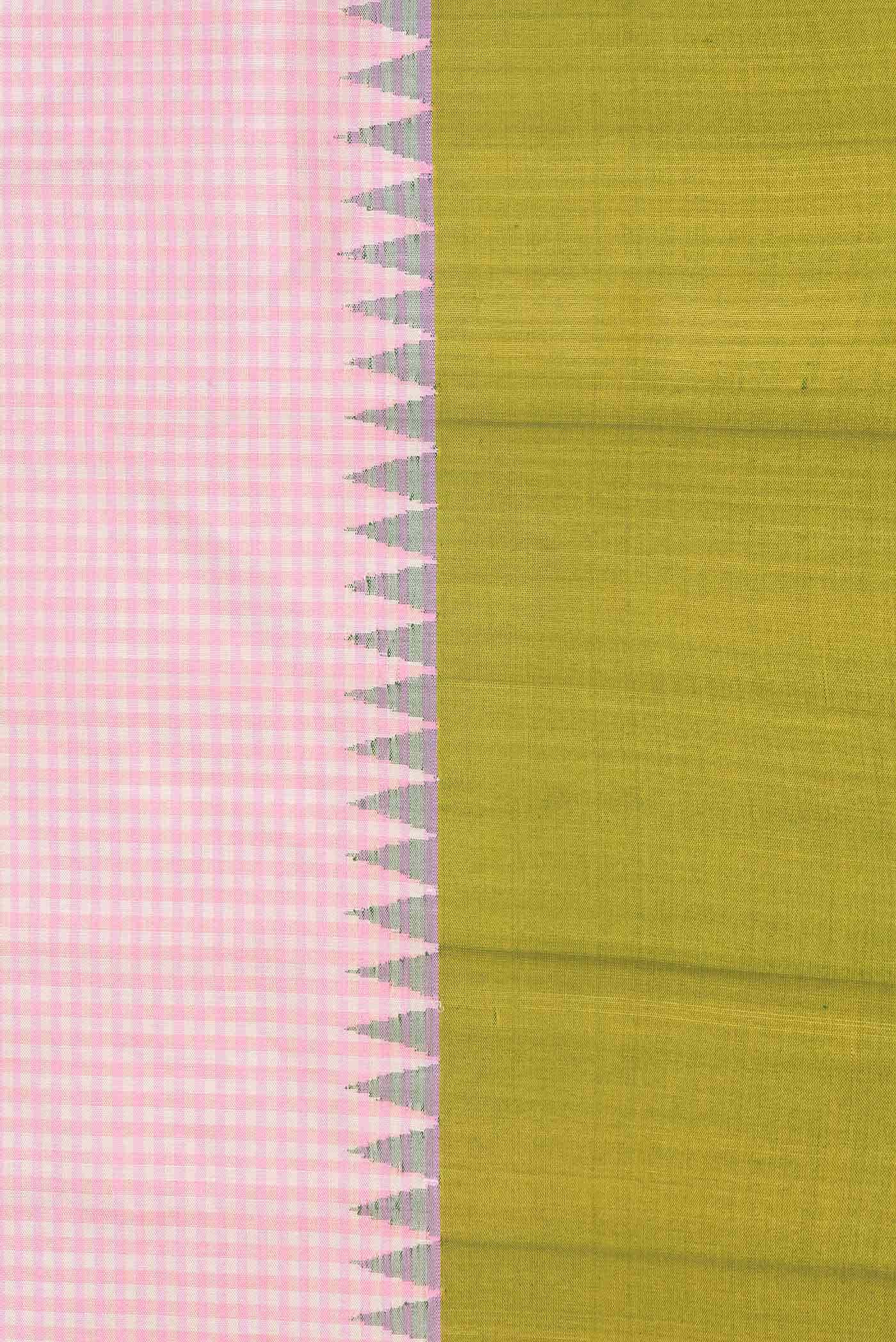 Pink Dual Tone Gadwal Silk Saree - Image 5