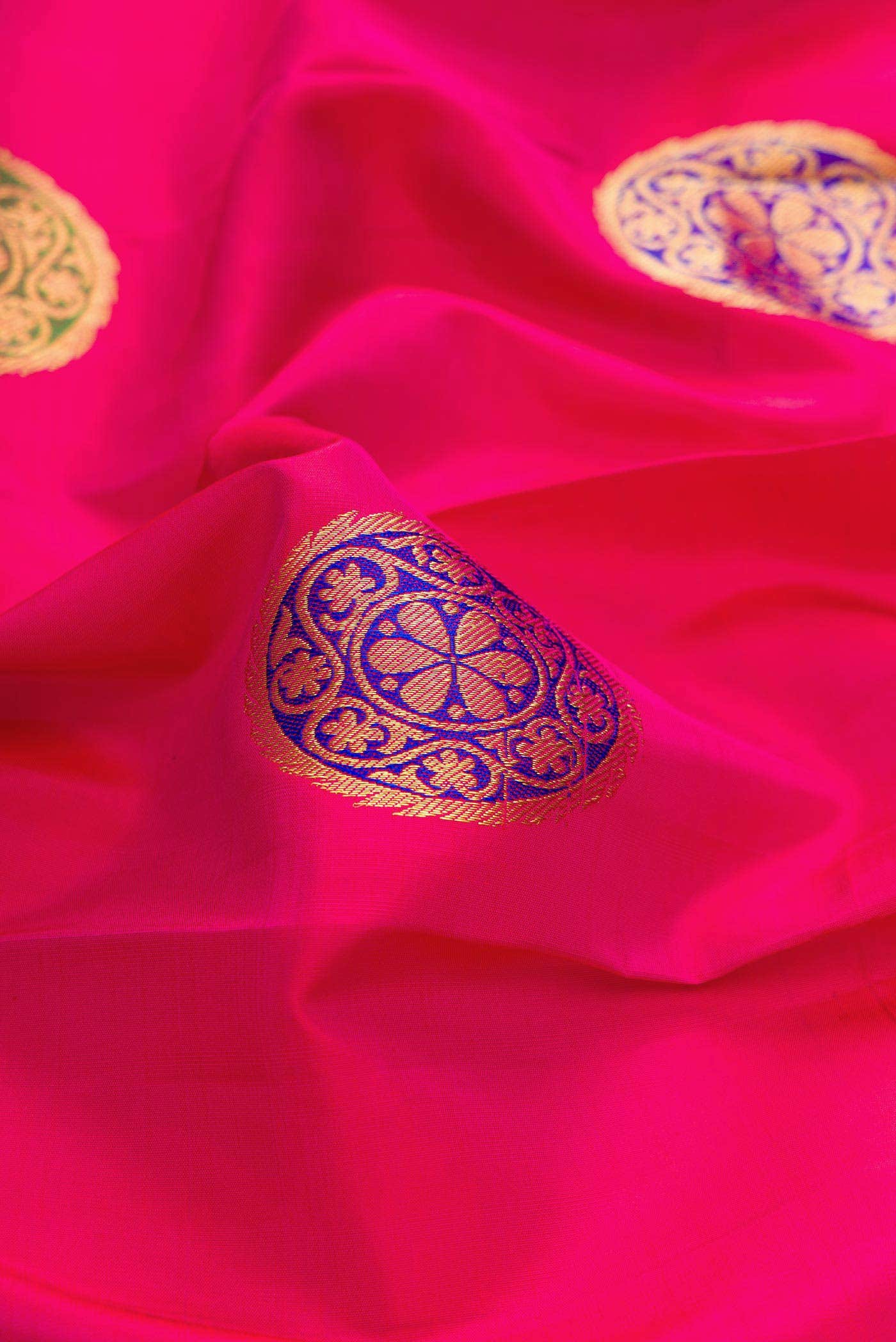 Pink Dual Tone Kanchipuram Silk Saree - Image 3