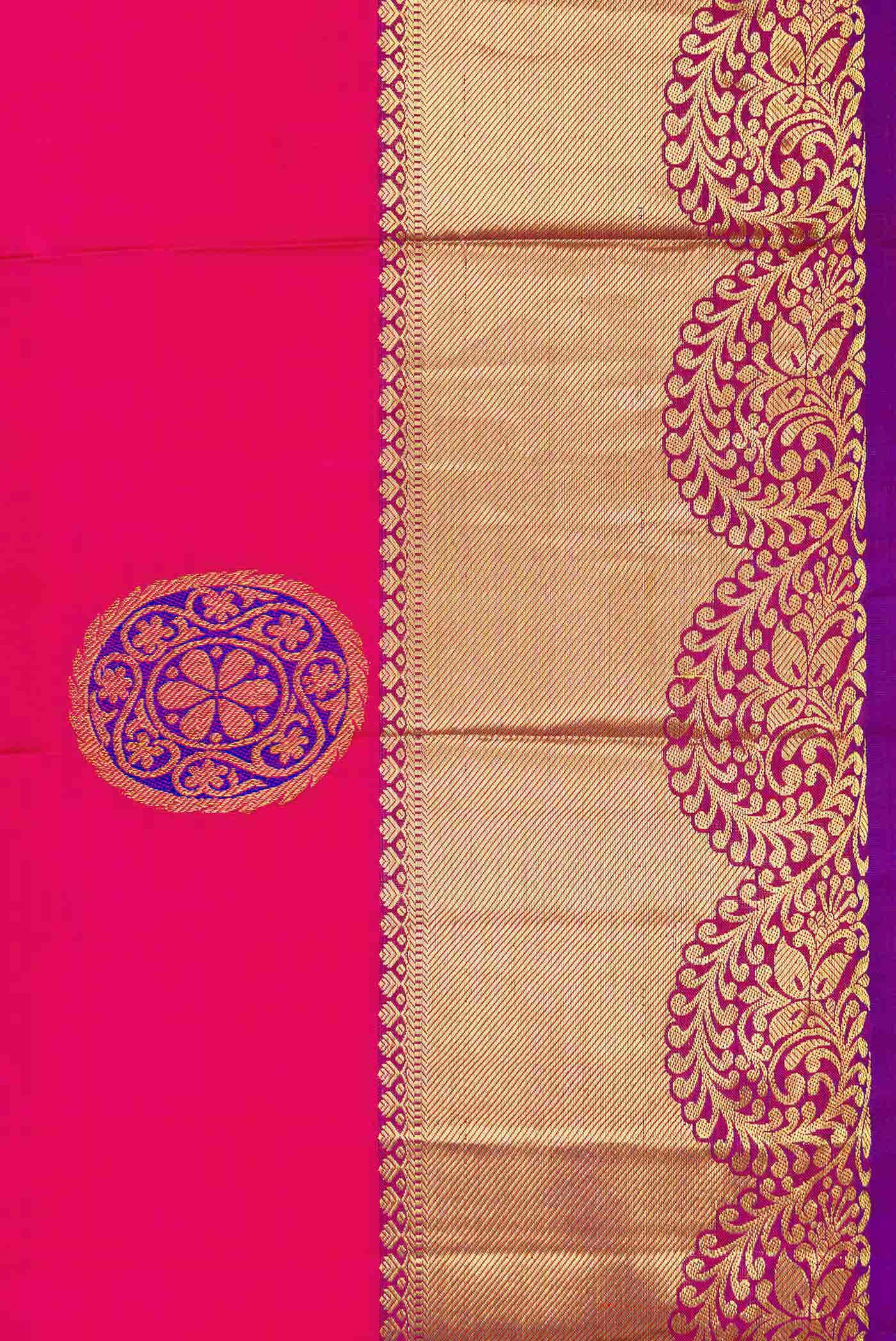 Pink Dual Tone Kanchipuram Silk Saree - Image 5