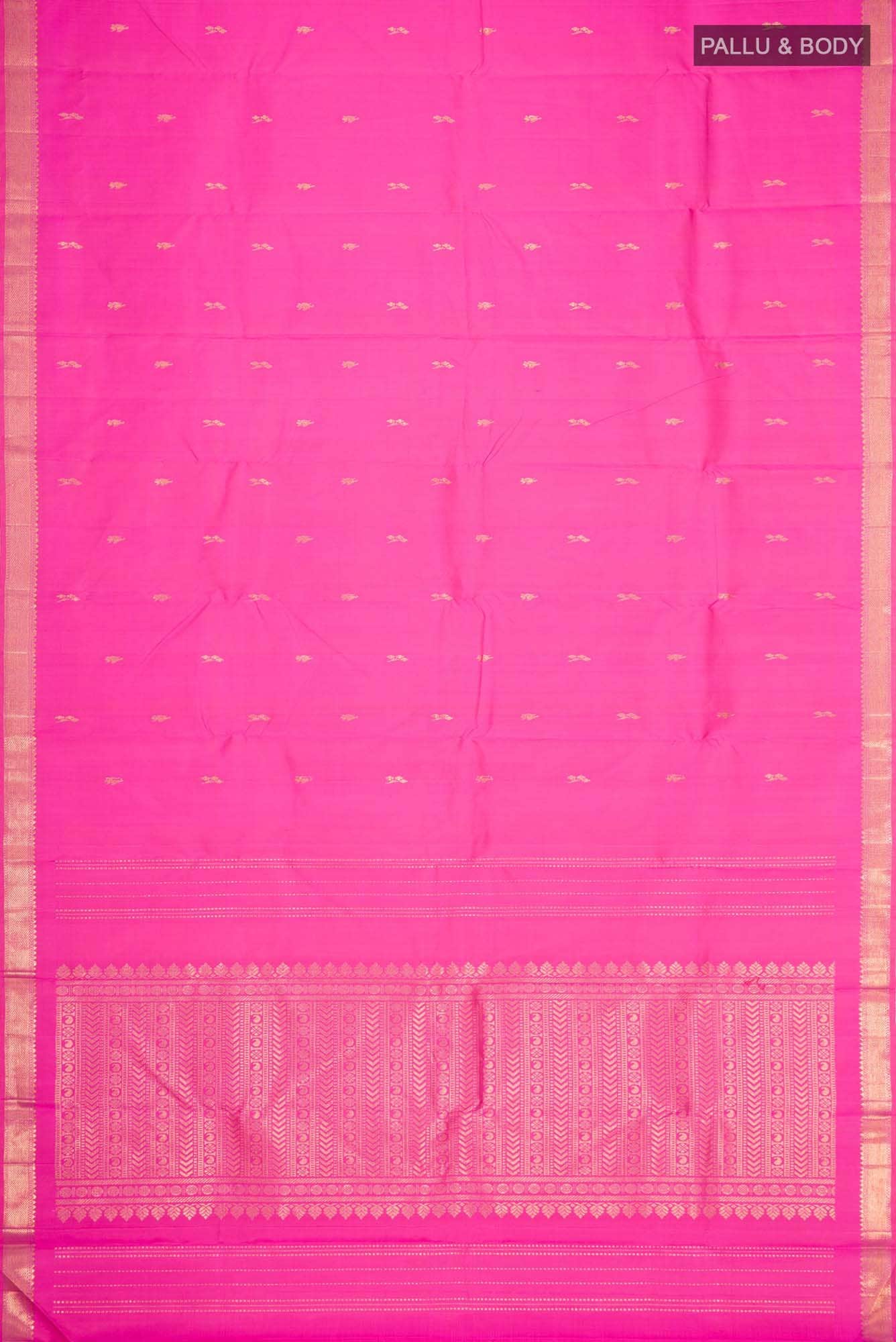 Pink Kanchipuram Silk Saree - Image 4