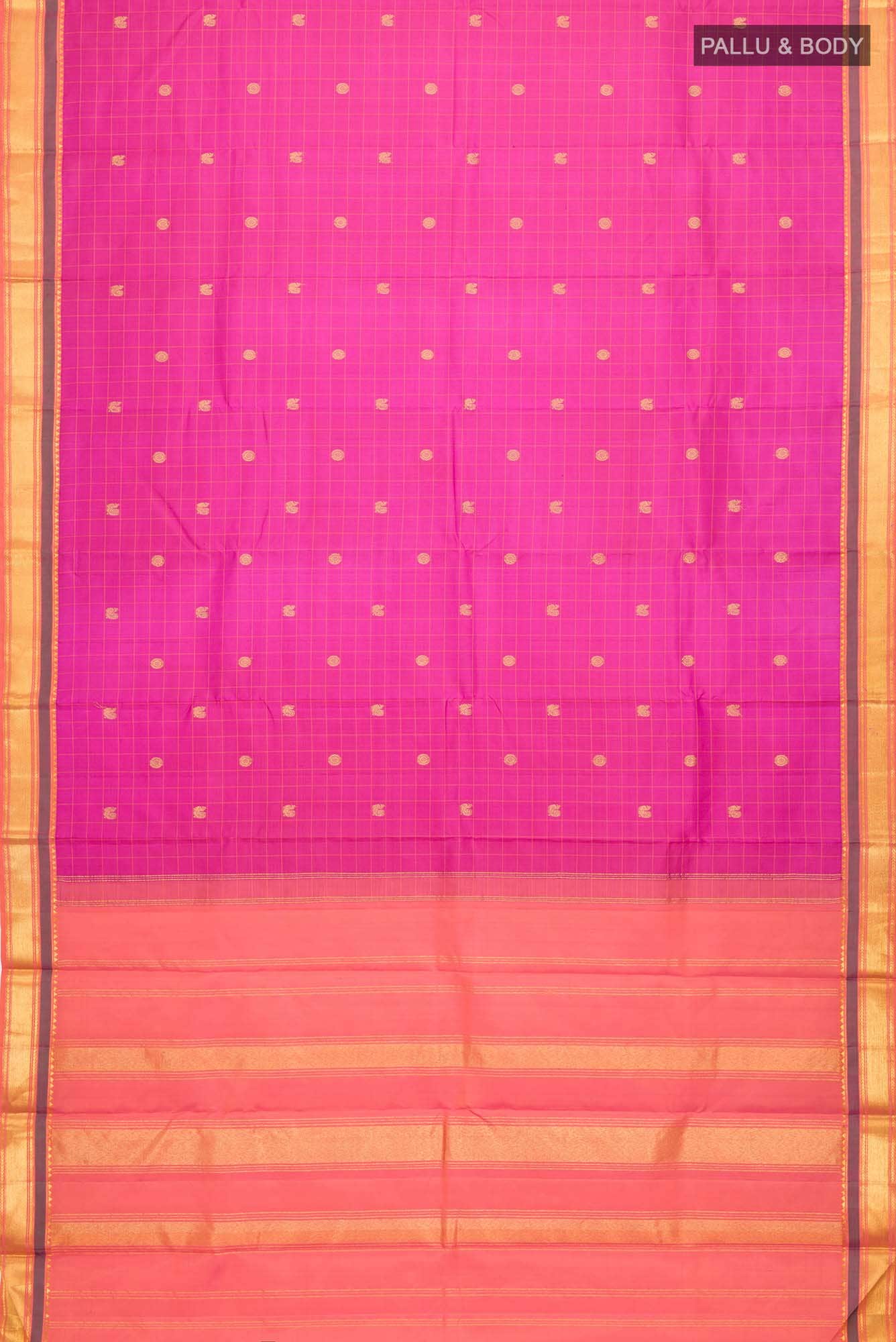 Pink Kanchipuram Silk Saree - Image 4