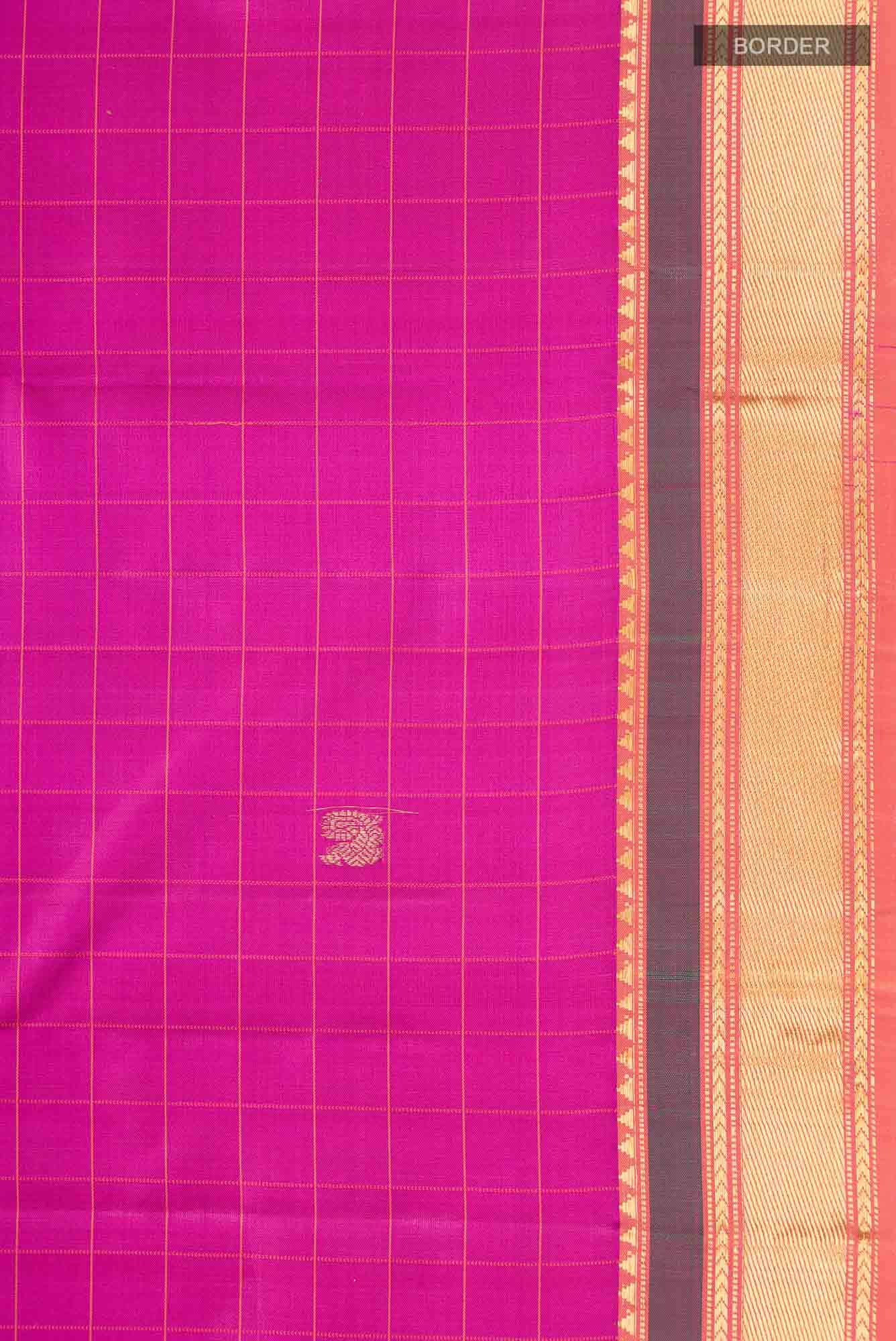 Pink Kanchipuram Silk Saree - Image 5