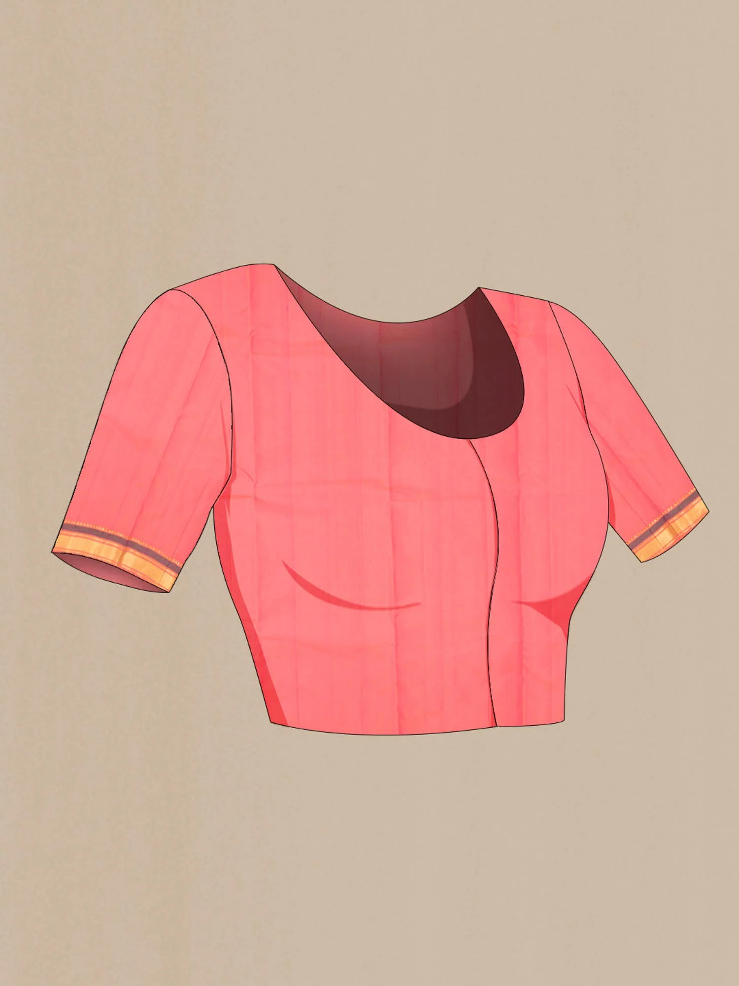 Pink Kanchipuram Silk Saree - Image 6