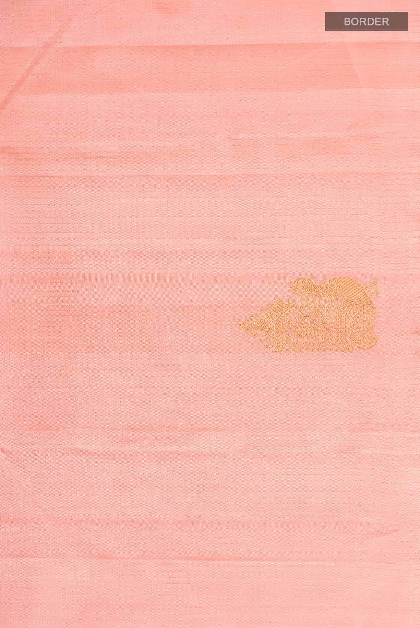 Peach Kanchipuram Silk Saree - Image 5