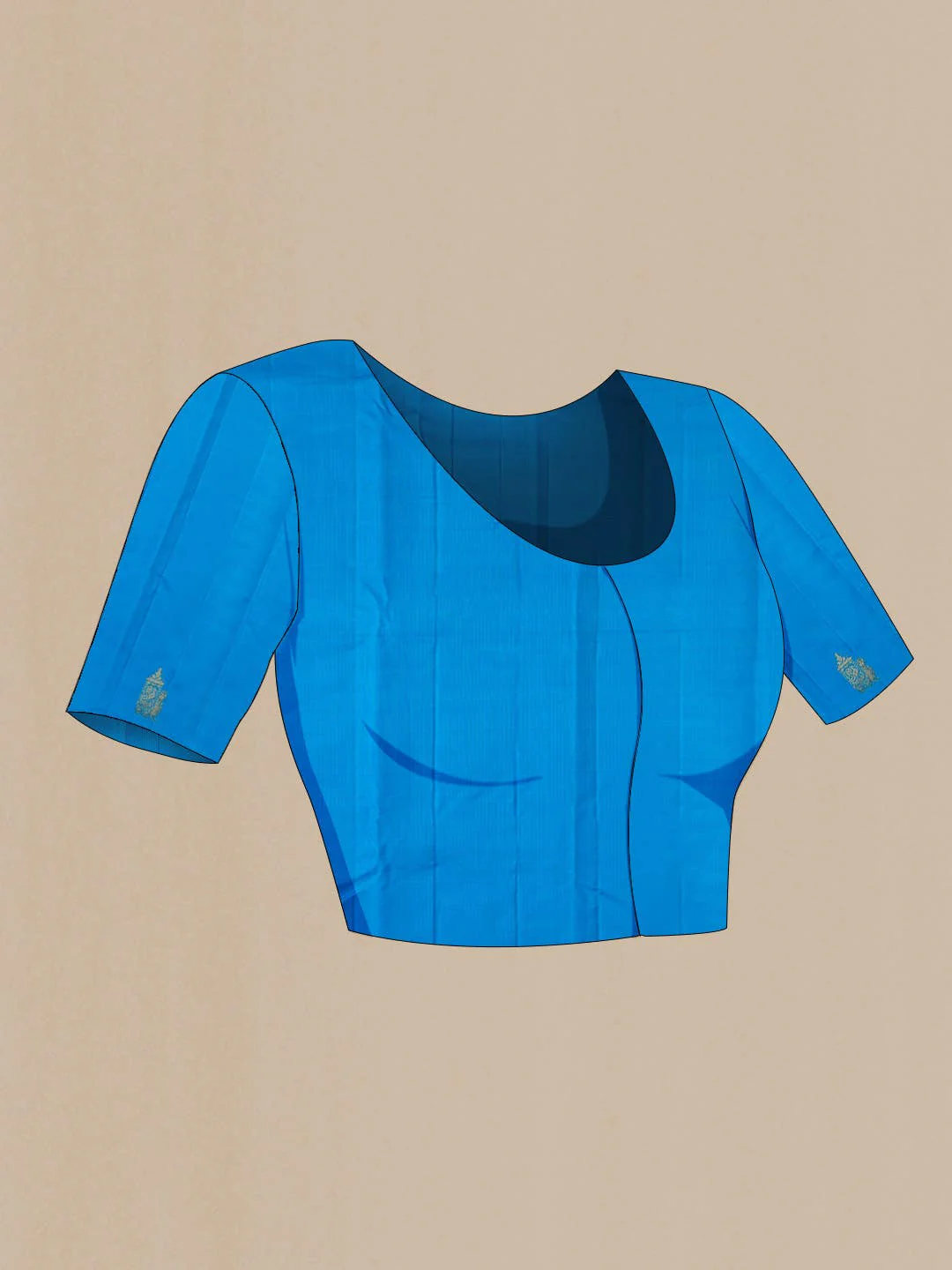 Peach Kanchipuram Silk Saree - Image 6