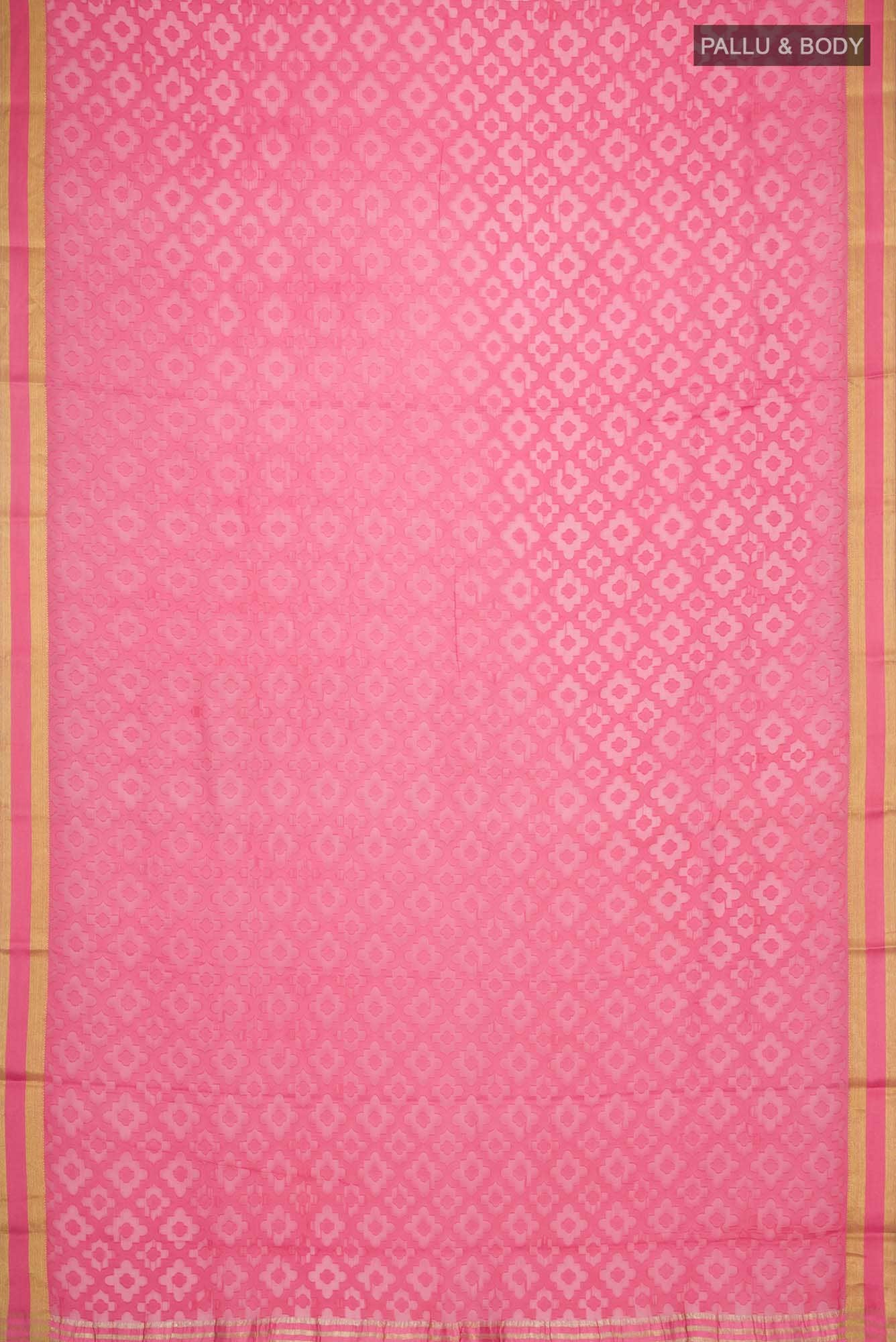 Pink Mysore Chiffon Saree - Image 3
