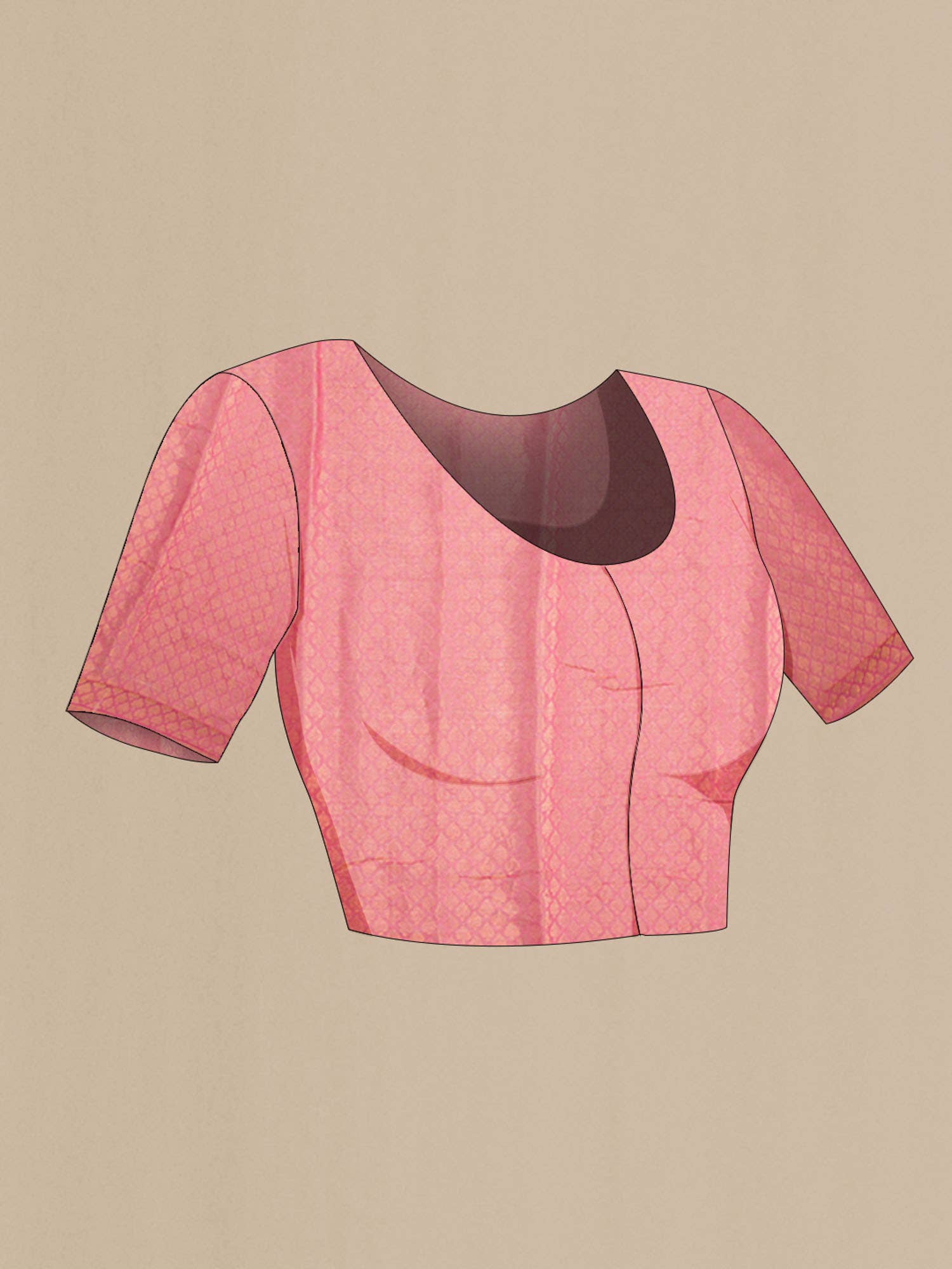 Pink Mysore Chiffon Saree - Image 5