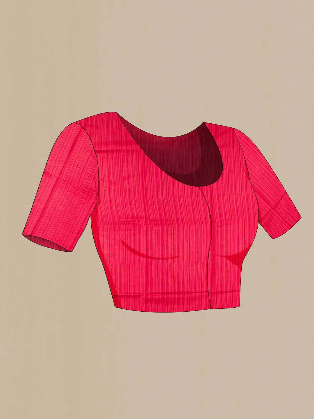 Pink Printed Silk Saree - Image 5