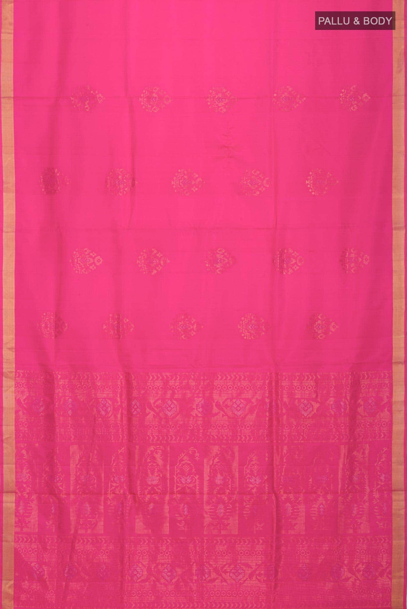 Pink Soft Silk Saree - Image 4