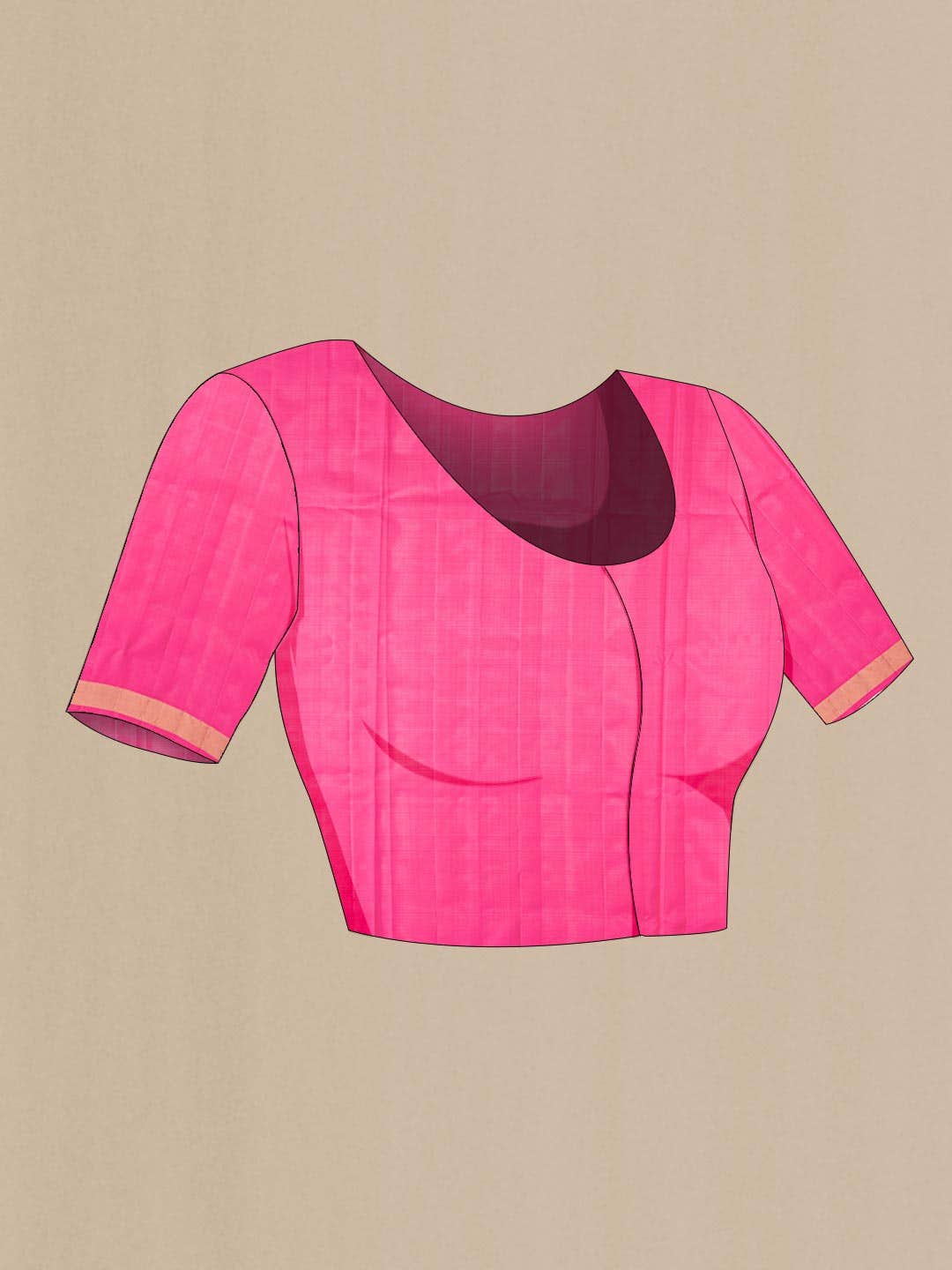 Pink Soft Silk Saree - Image 6