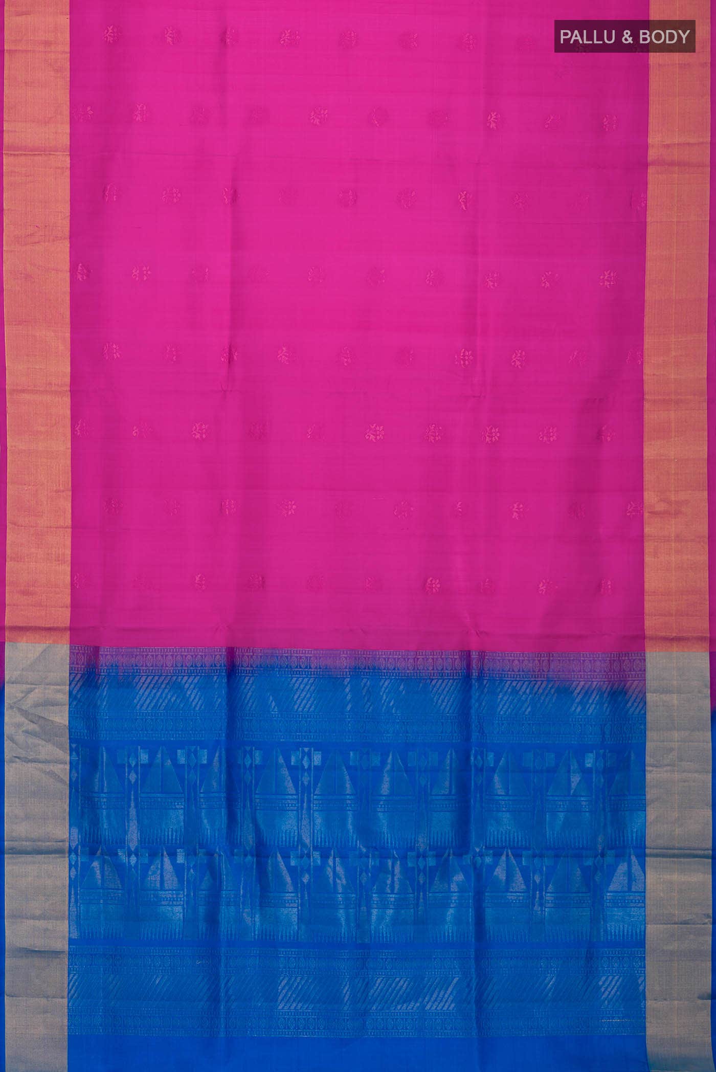 Pink Soft Silk Saree - Image 3