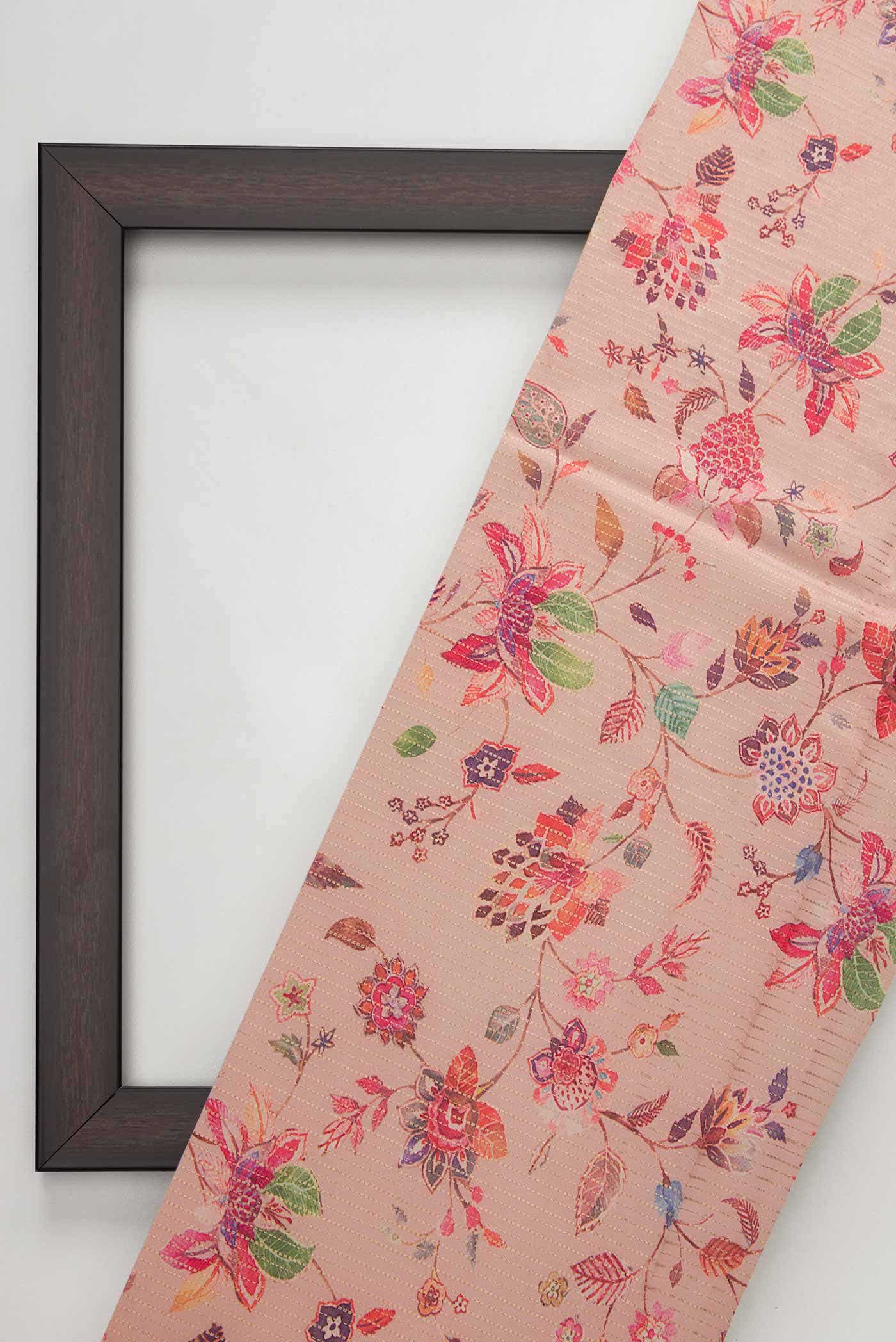 Pink Tussar Silk Dress Material - Image 4