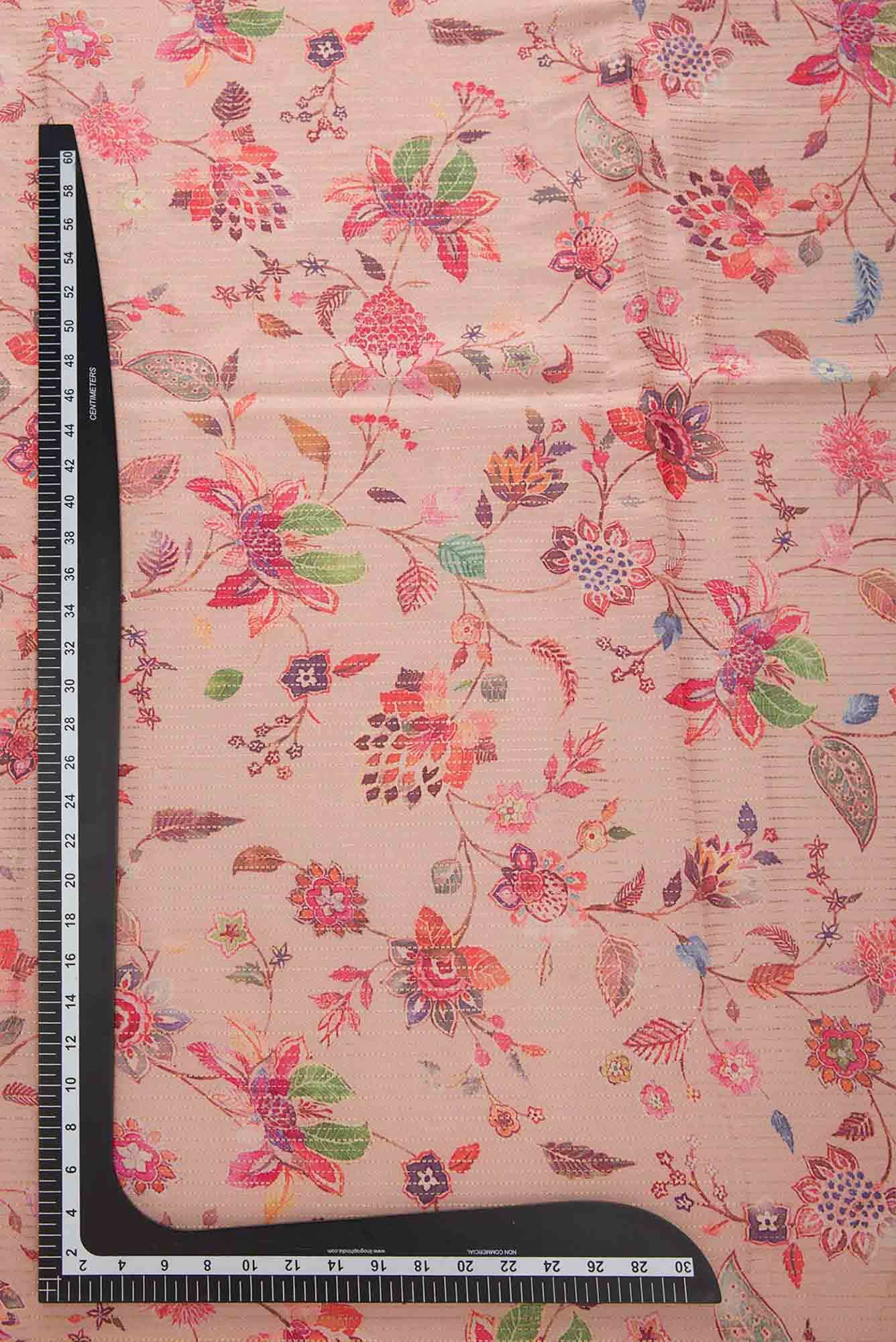 Pink Tussar Silk Dress Material - Image 5