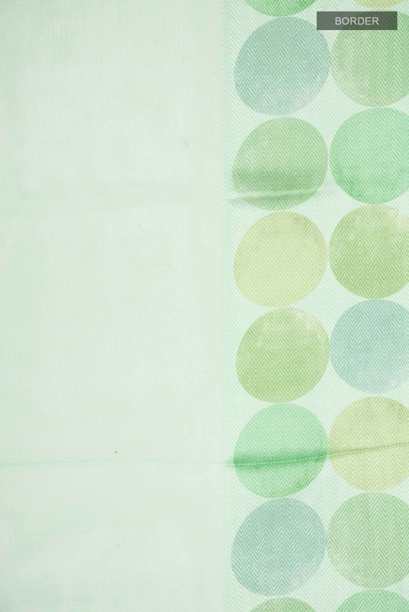 Pista Green Mysore Chiffon Saree - Image 4