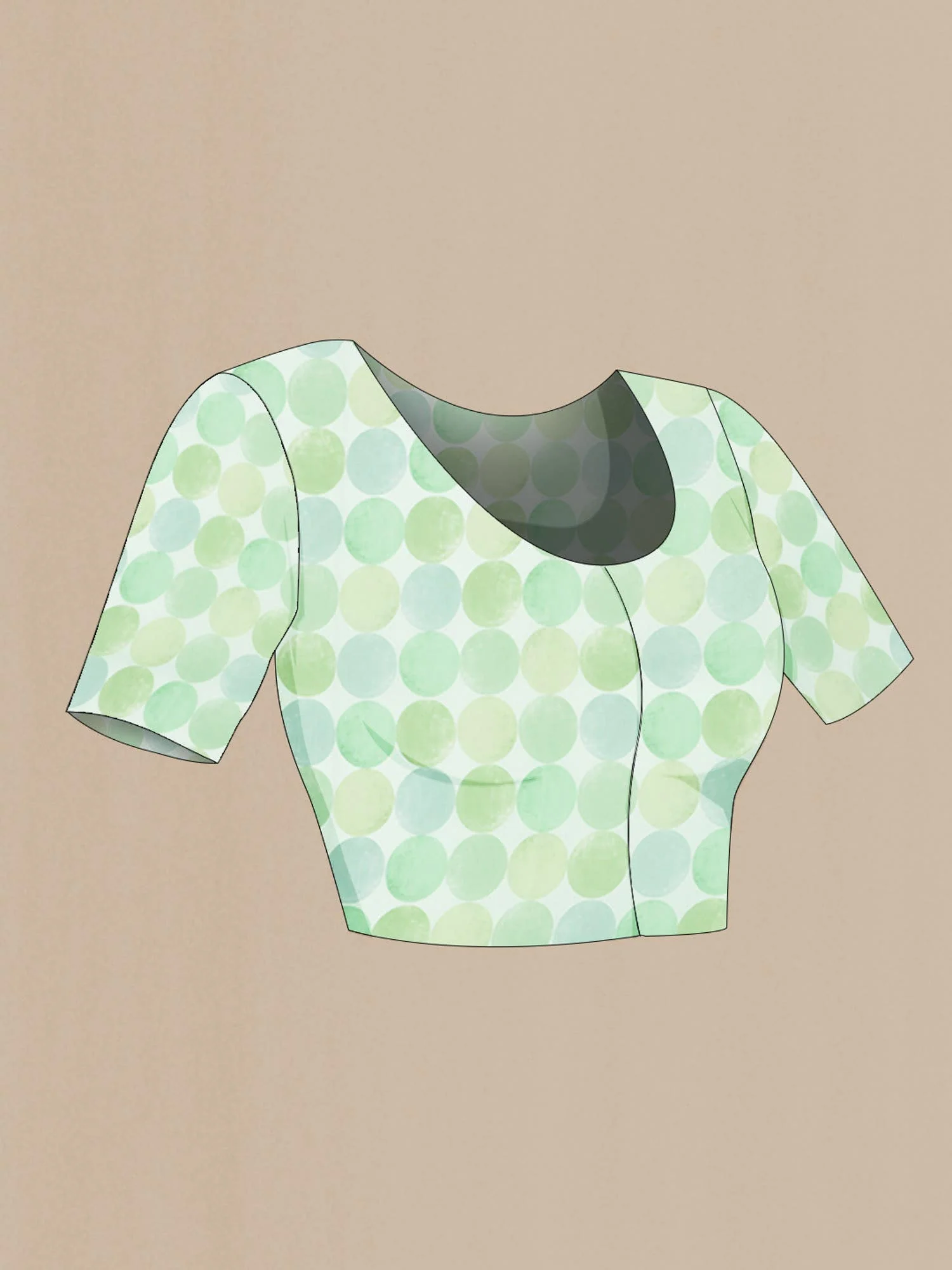 Pista Green Mysore Chiffon Saree - Image 5