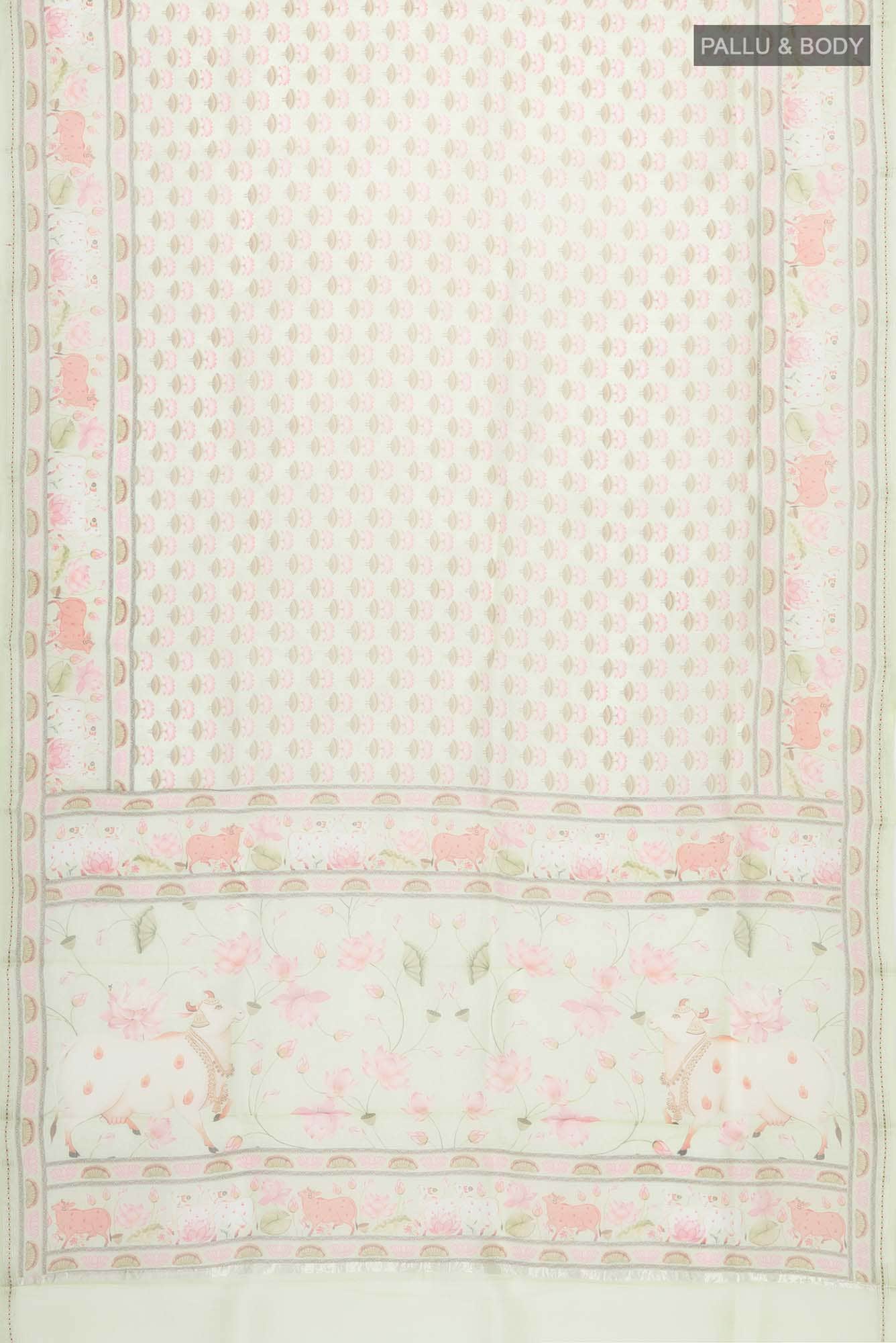 Pista Green Organza Silk Saree - Image 3