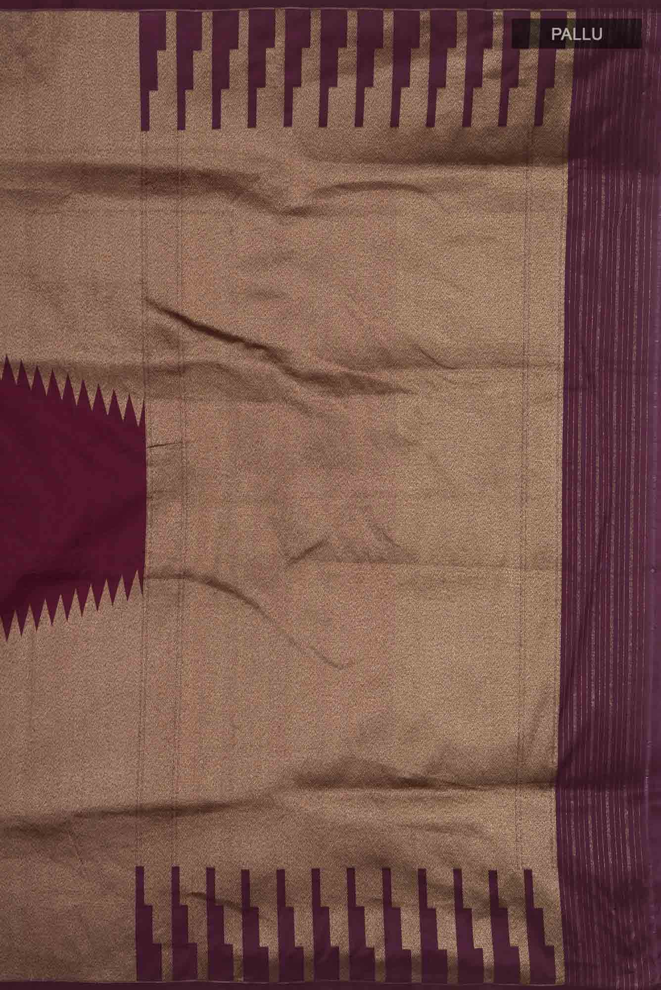 Purple Banarasi Silk Saree - Image 5