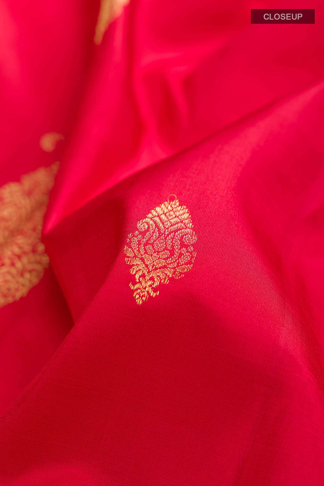 Red Kanchipuram Silk Saree - Image 3