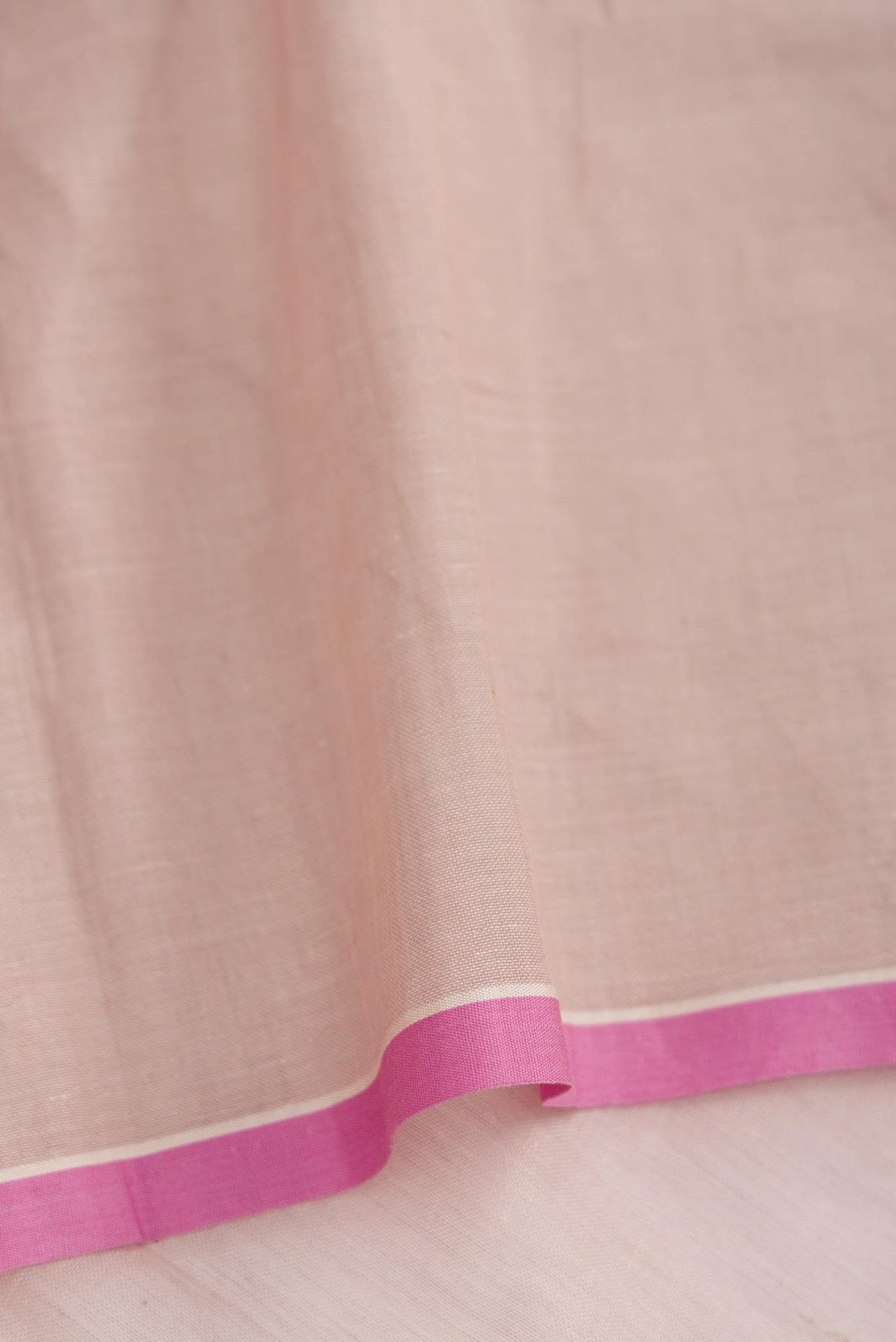 Pure Silk Pure Zari Rose pink Dual Tone Banarasi Cotton Saree - Image 6