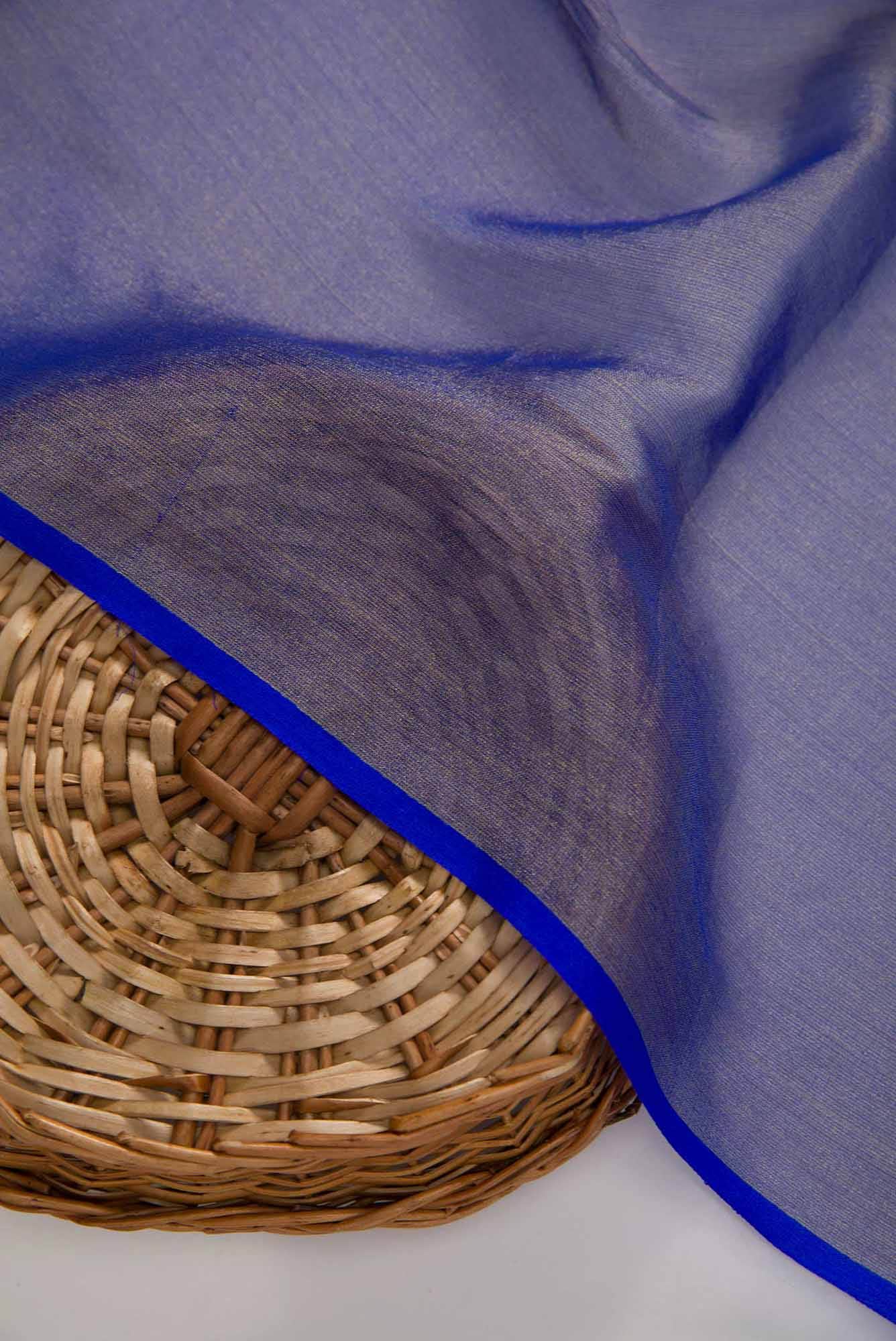 Royal Blue Georgette Dress Material - Image 3