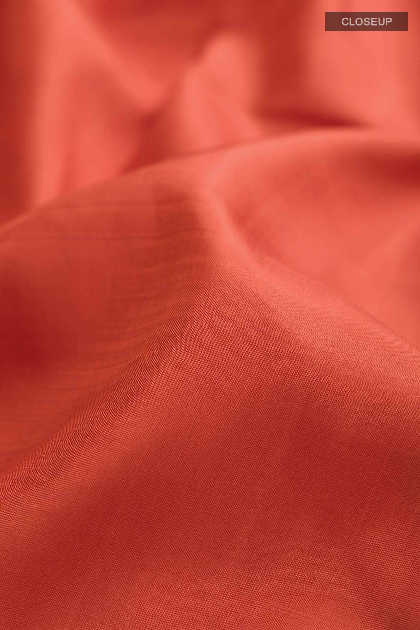 Rust Kanjivaram Silk Saree - Image 3