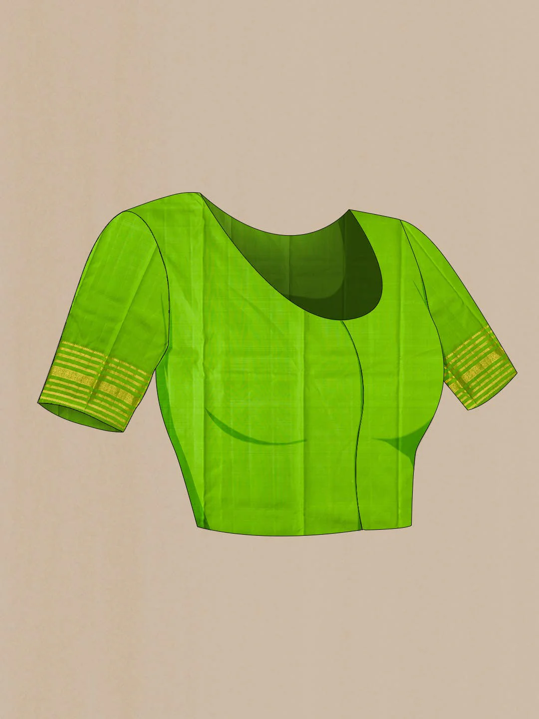 Rust Kanjivaram Silk Saree - Image 6